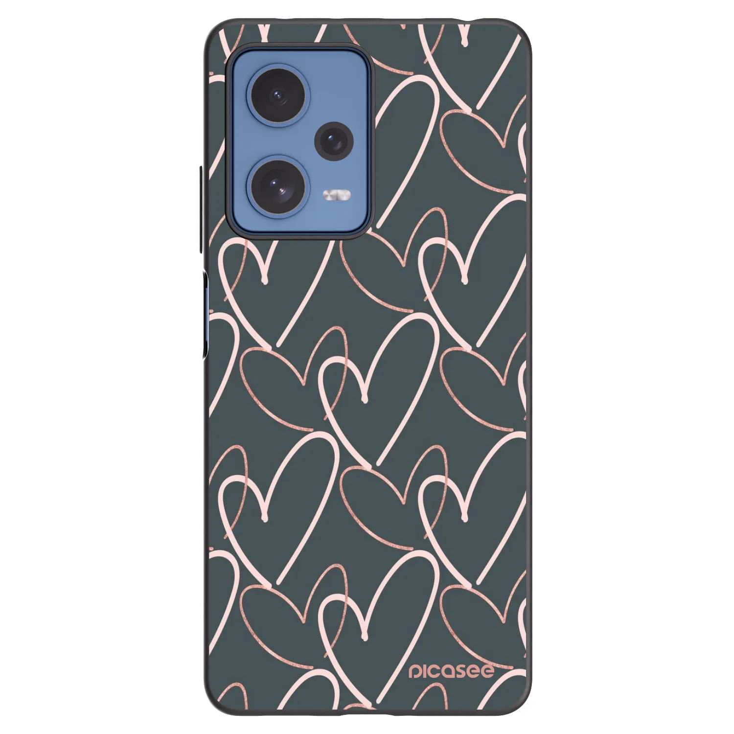 Picasee fekete szilikon tok az alábbi mobiltelefonokra Xiaomi Redmi Note 12 Pro 5G - Lots of love