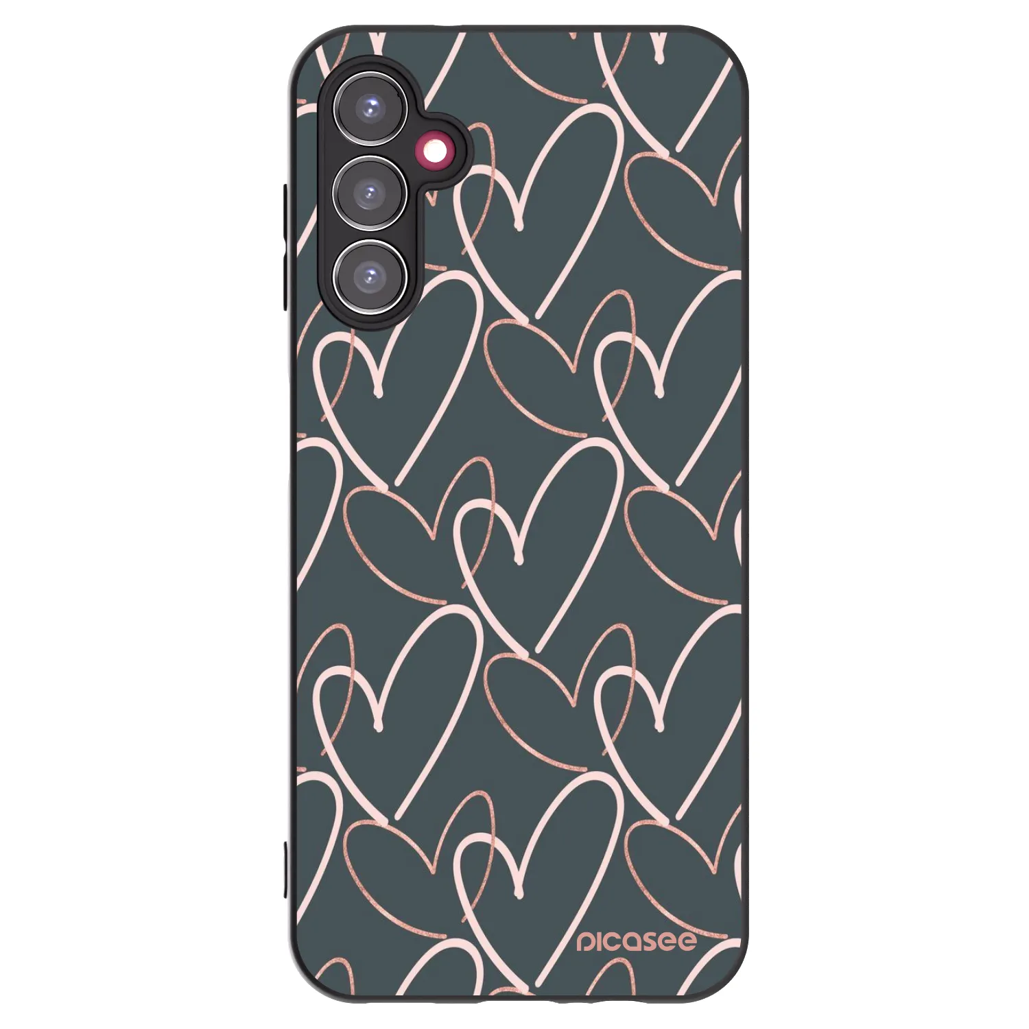 Picasee fekete szilikon tok az alábbi mobiltelefonokra Samsung Galaxy A14 4G A145R - Lots of love