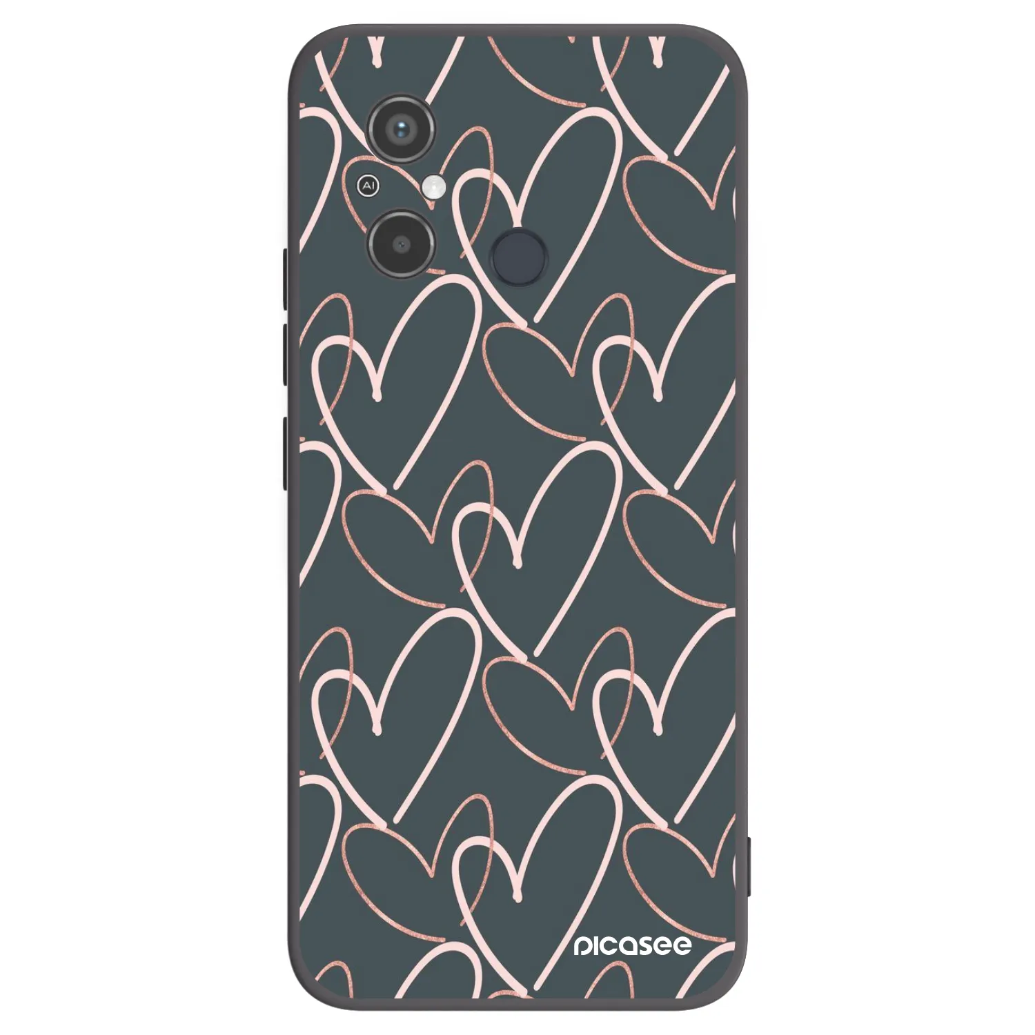 Picasee fekete szilikon tok az alábbi mobiltelefonokra Xiaomi Redmi 12C - Lots of love