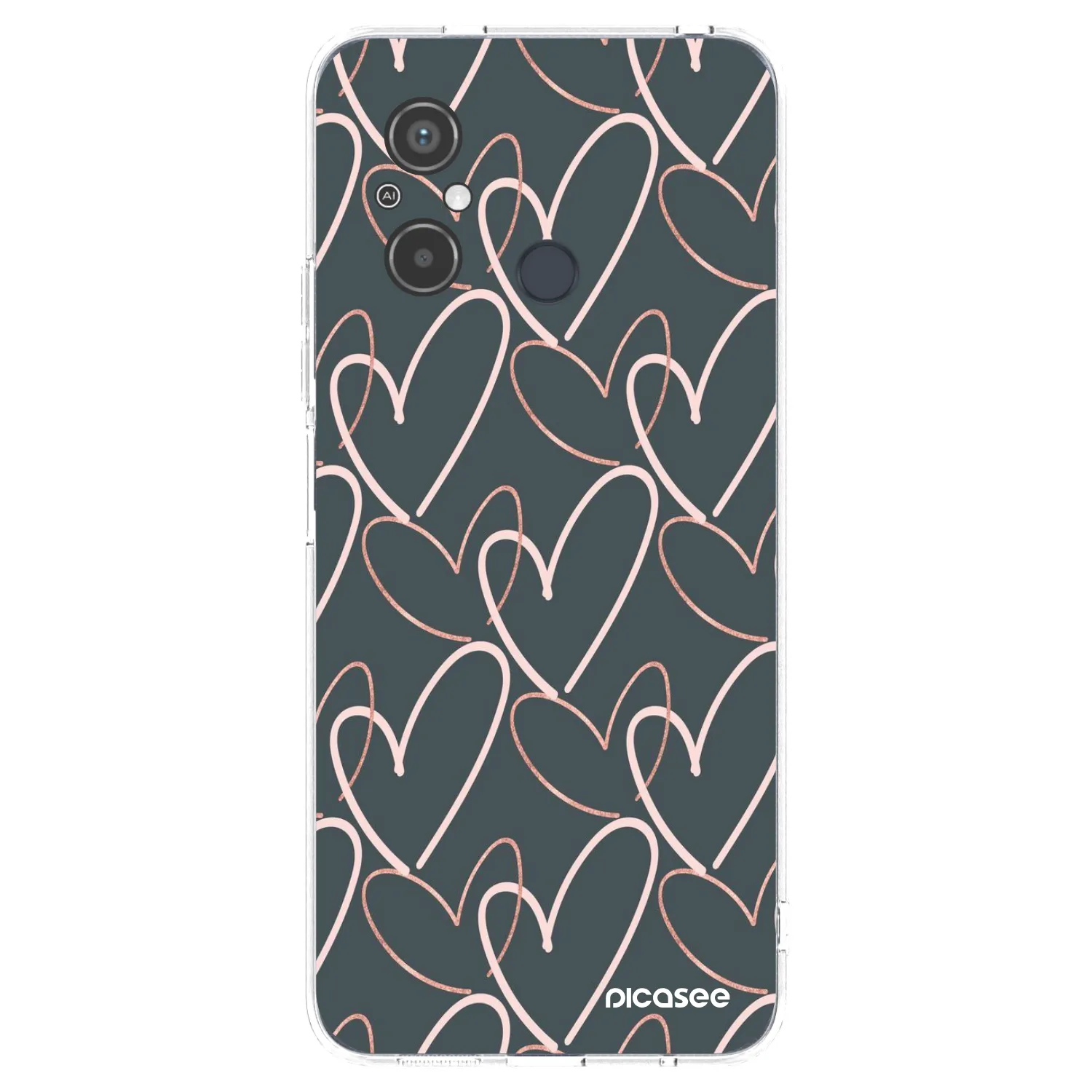 Picasee átlátszó szilikon tok az alábbi mobiltelefonokra Xiaomi Redmi 12C - Lots of love