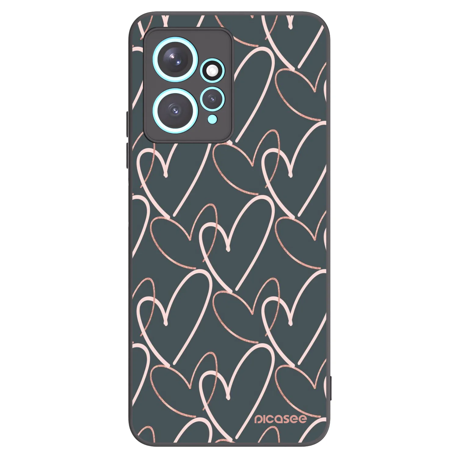 Picasee fekete szilikon tok az alábbi mobiltelefonokra Xiaomi Redmi Note 12 4G - Lots of love