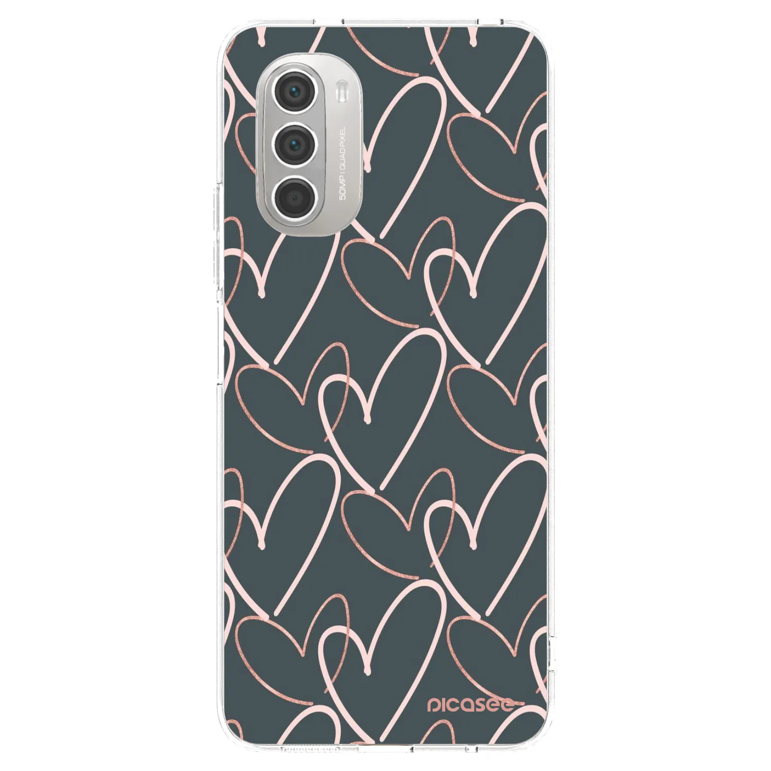 Picasee átlátszó szilikon tok az alábbi mobiltelefonokra Motorola Moto G51 - Lots of love