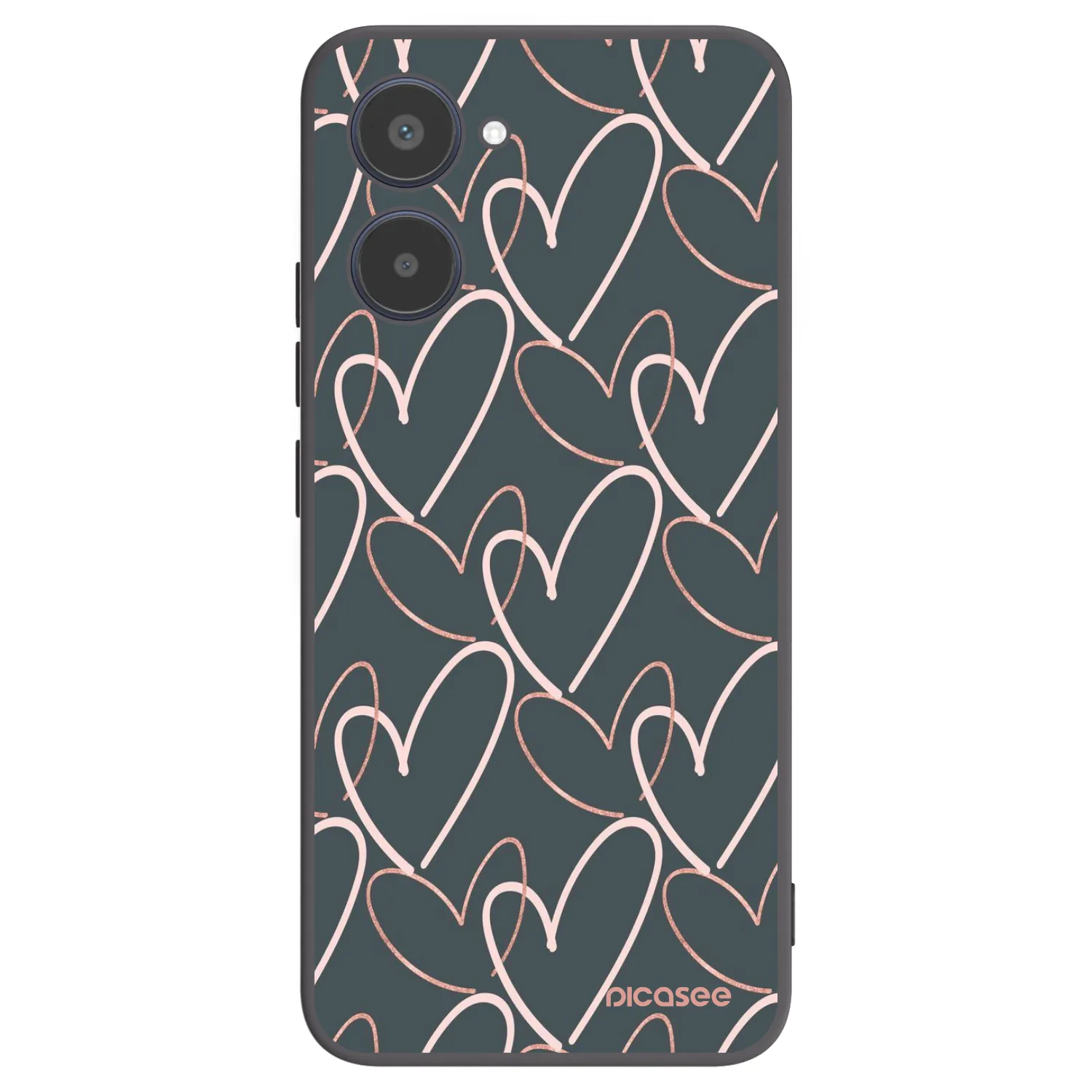 Picasee fekete szilikon tok az alábbi mobiltelefonokra Realme 10 4G - Lots of love