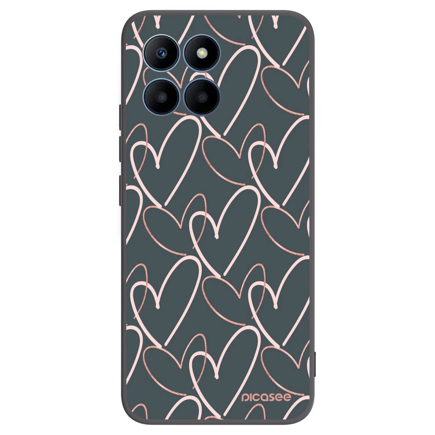 Picasee fekete szilikon tok az alábbi mobiltelefonokra Honor 70 Lite - Lots of love