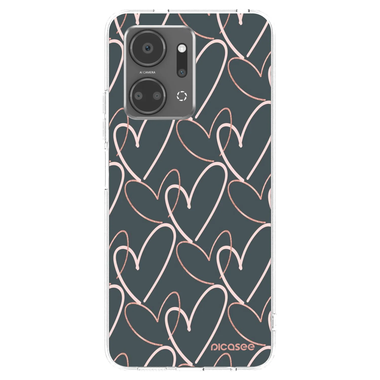 Picasee átlátszó szilikon tok az alábbi mobiltelefonokra Honor X7a - Lots of love