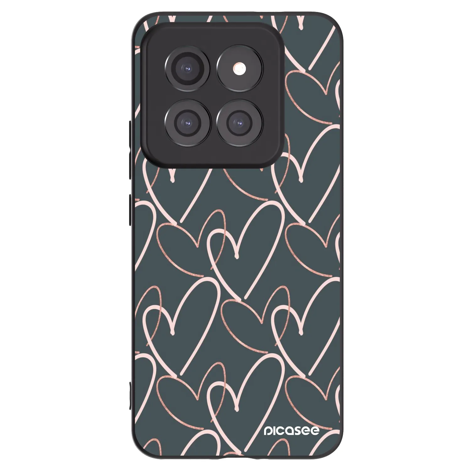 Picasee fekete szilikon tok az alábbi mobiltelefonokra Xiaomi 14 Pro - Lots of love