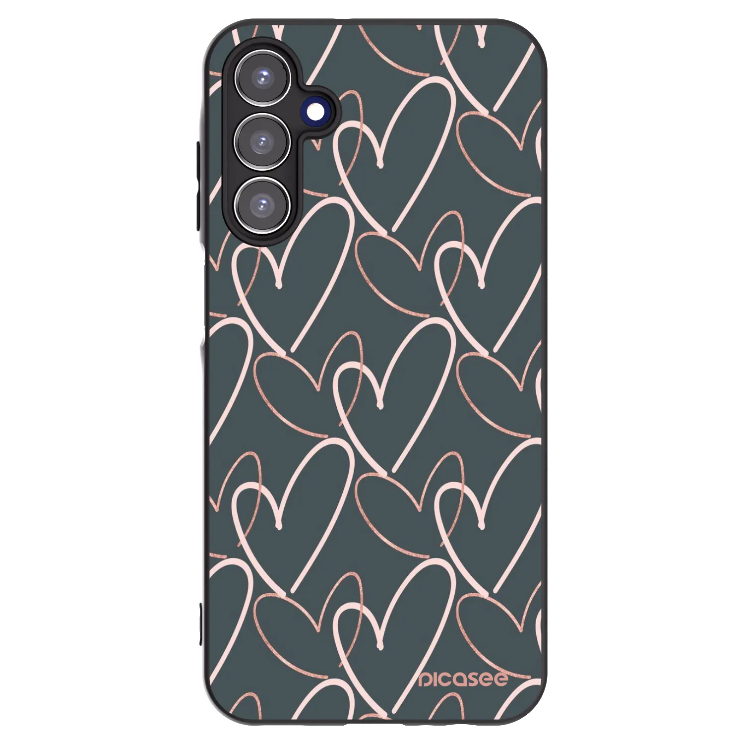 Picasee fekete szilikon tok az alábbi mobiltelefonokra Samsung Galaxy A15 A156B 5G - Lots of love