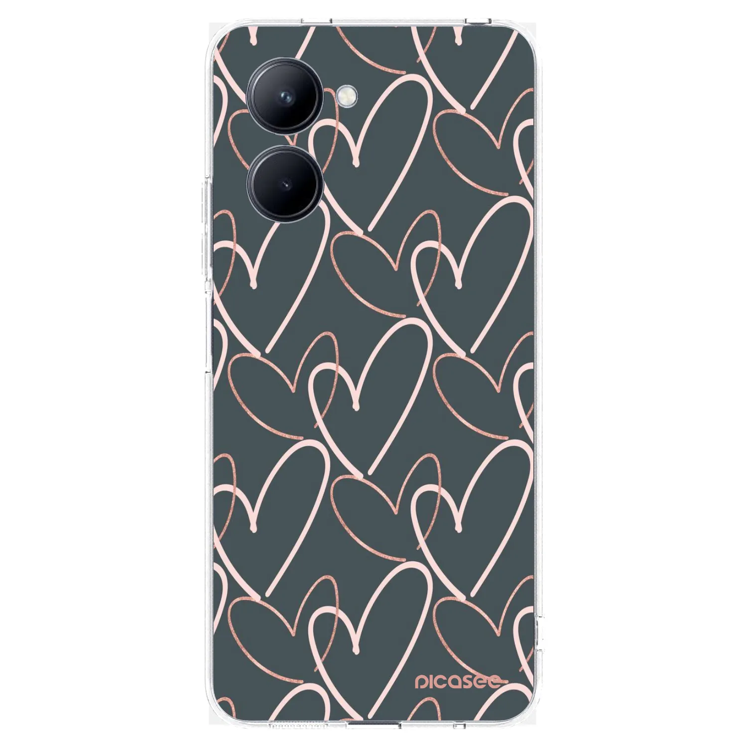 Picasee átlátszó szilikon tok az alábbi mobiltelefonokra Realme C33 (2023) - Lots of love