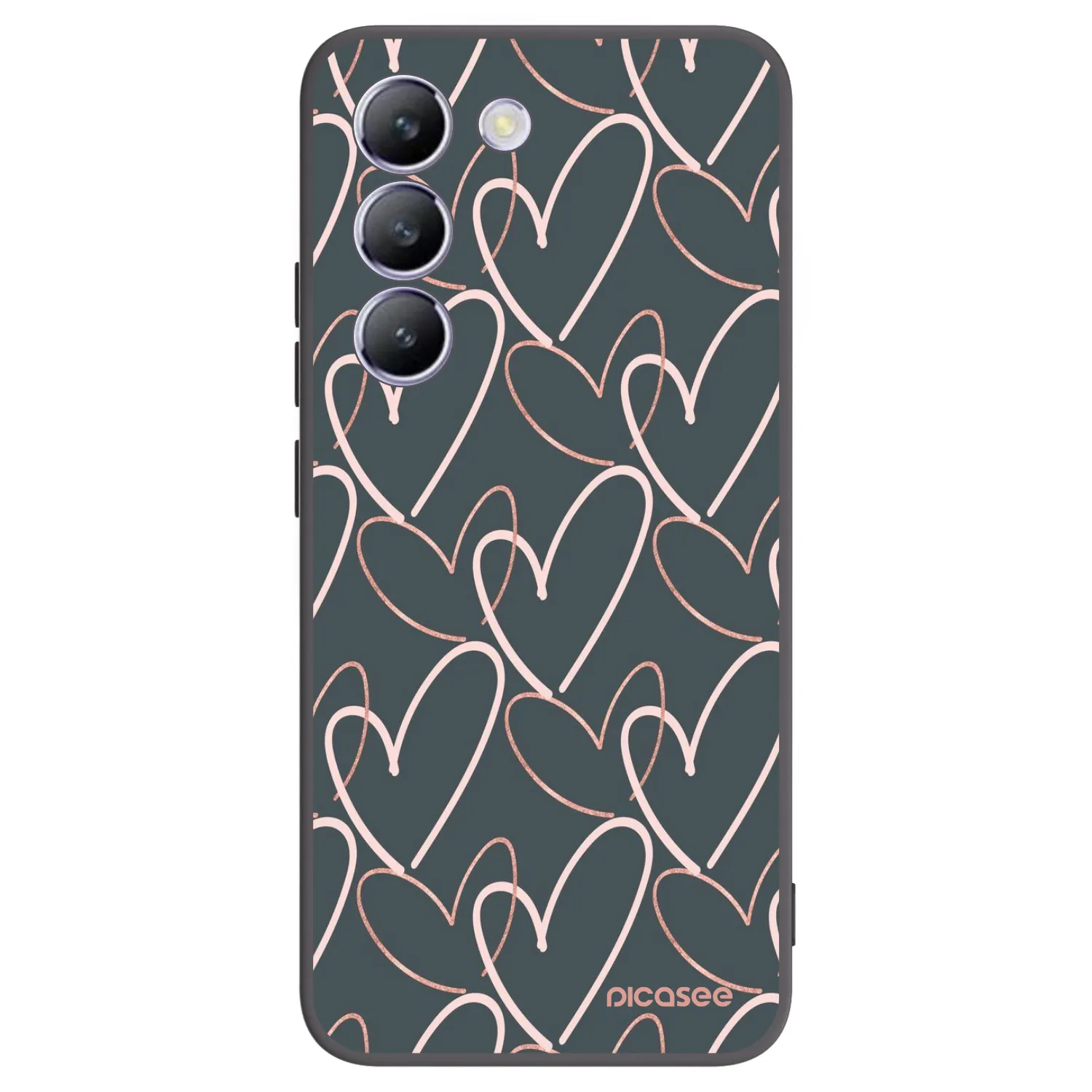 Picasee fekete szilikon tok az alábbi mobiltelefonokra Vivo V40 SE 5G - Lots of love