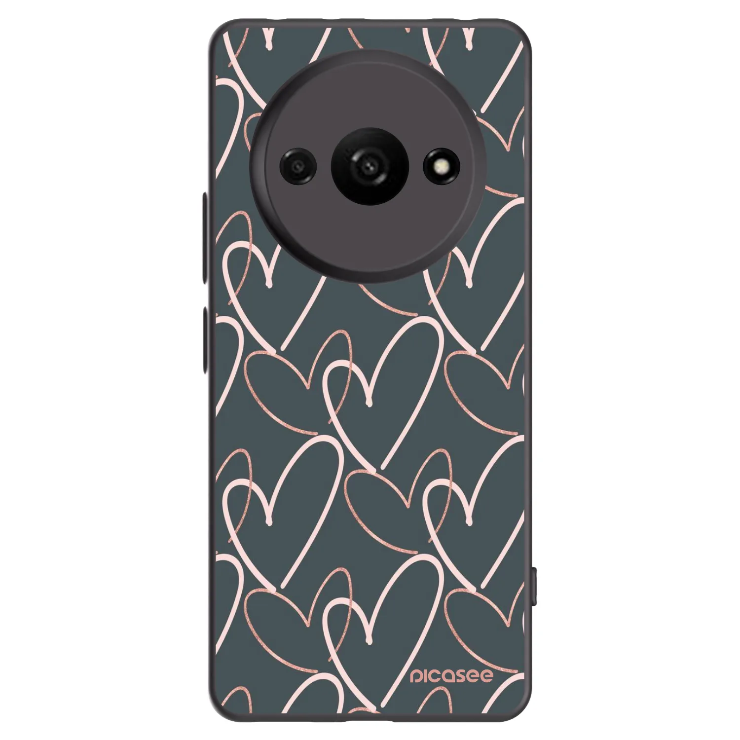 Picasee fekete szilikon tok az alábbi mobiltelefonokra Xiaomi Redmi A3 - Lots of love