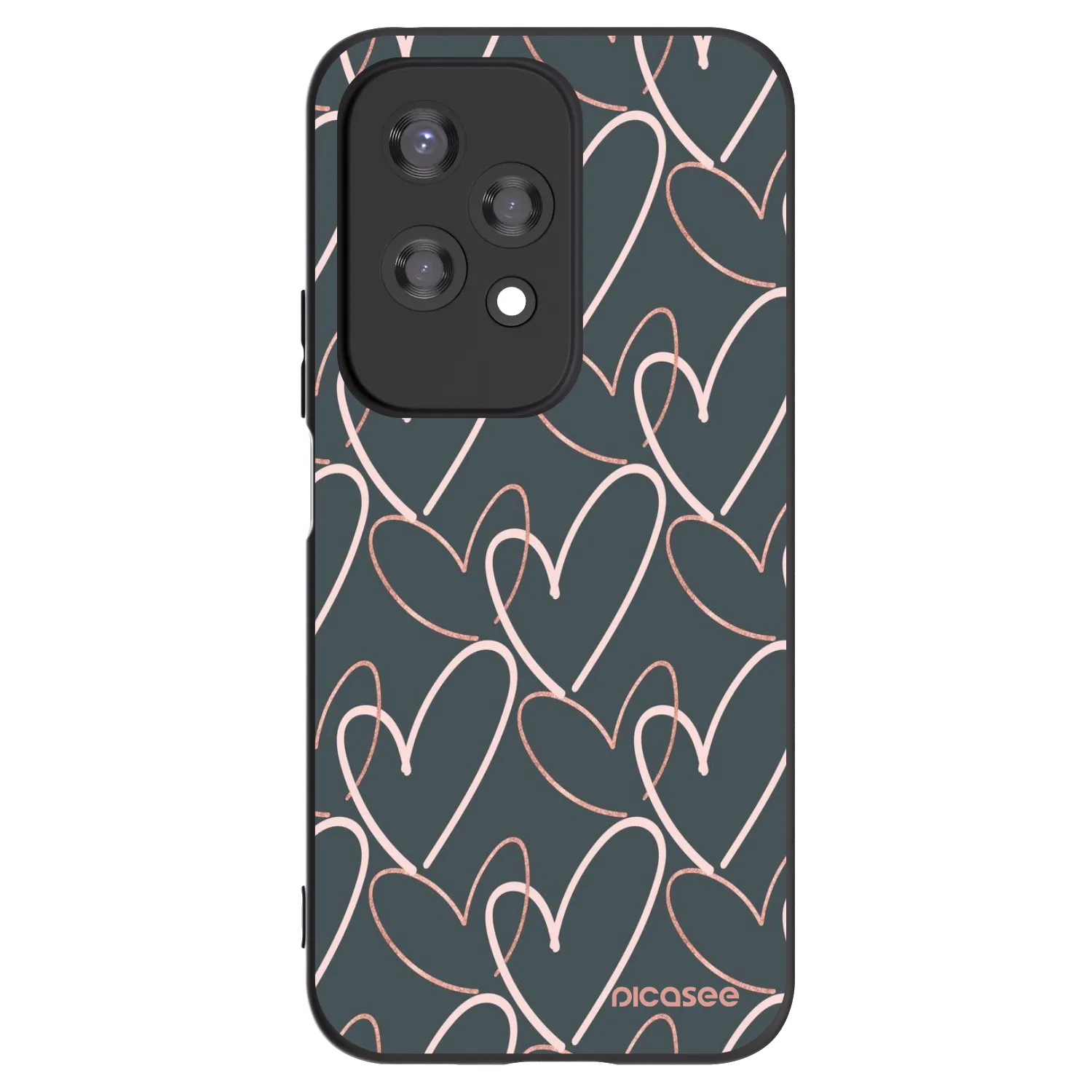 Picasee fekete szilikon tok az alábbi mobiltelefonokra Honor 200 Lite - Lots of love