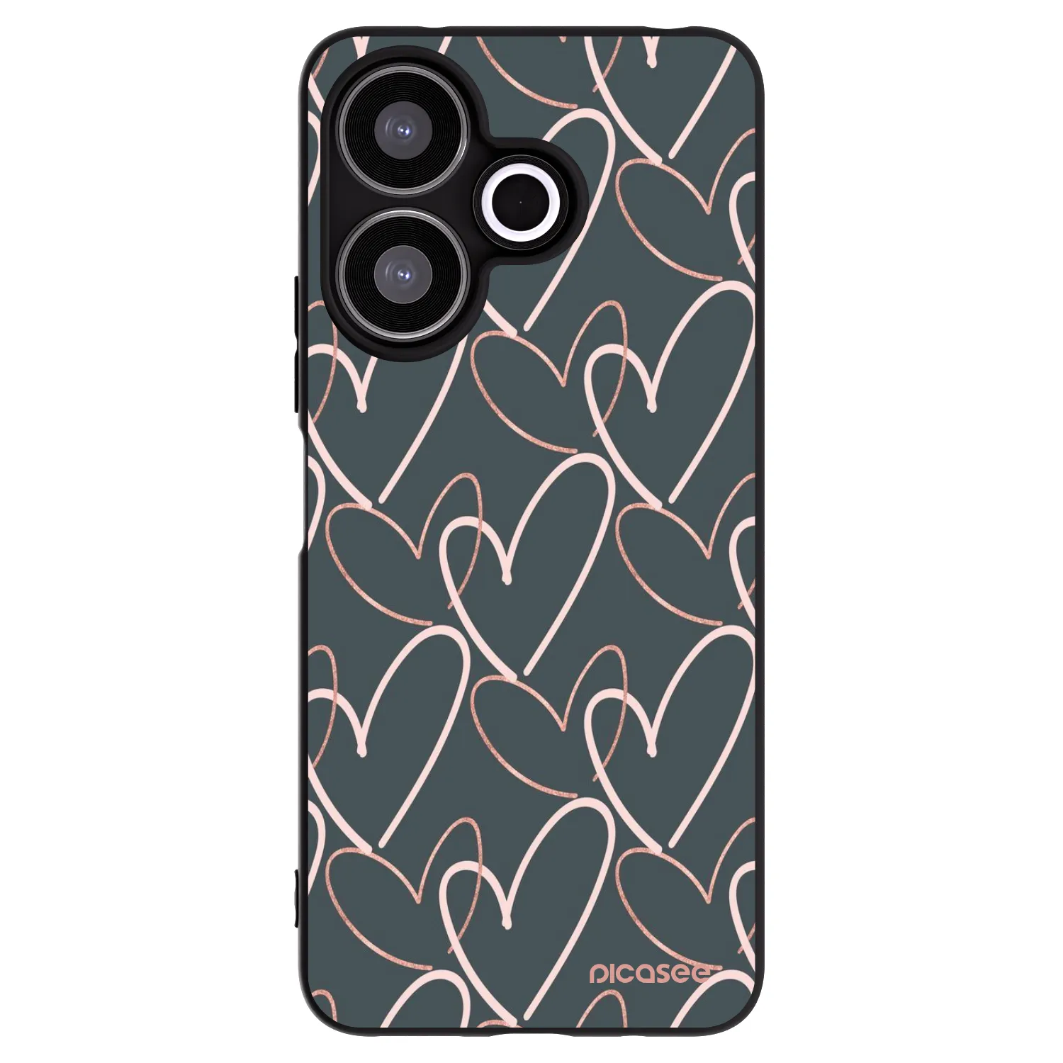 Picasee fekete szilikon tok az alábbi mobiltelefonokra Xiaomi Redmi 13 4G - Lots of love