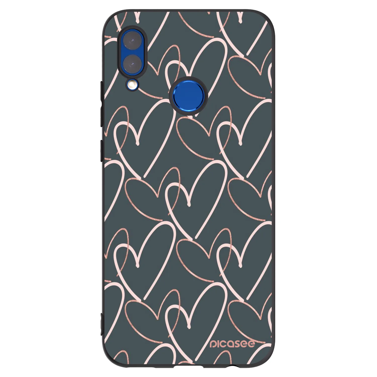 Picasee fekete szilikon tok az alábbi mobiltelefonokra Huawei P Smart 2019 - Lots of love