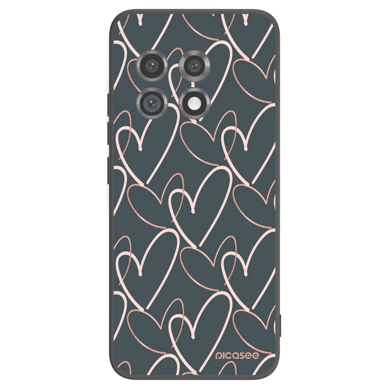 Picasee fekete szilikon tok az alábbi mobiltelefonokra OnePlus 11 5G - Lots of love