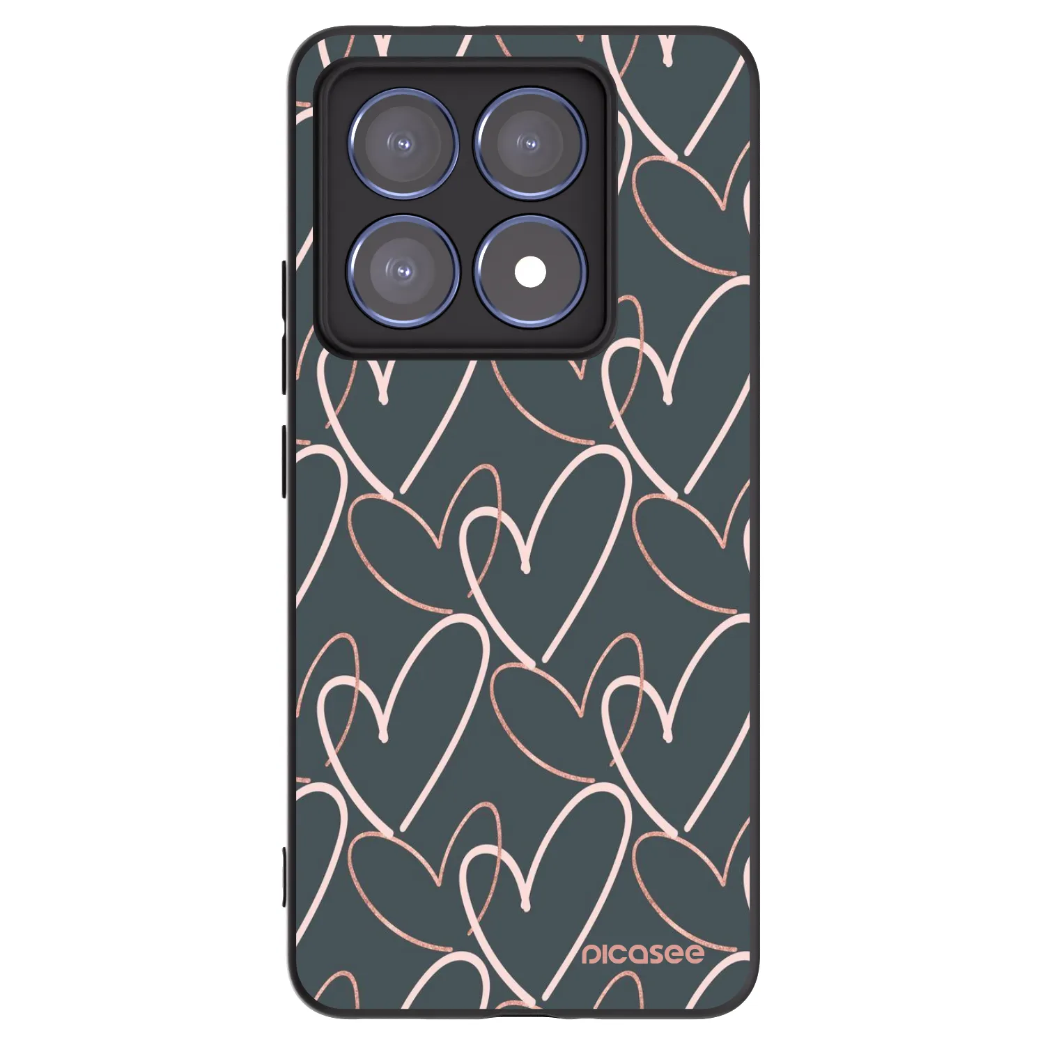 Picasee fekete szilikon tok az alábbi mobiltelefonokra Xiaomi 14T Pro - Lots of love