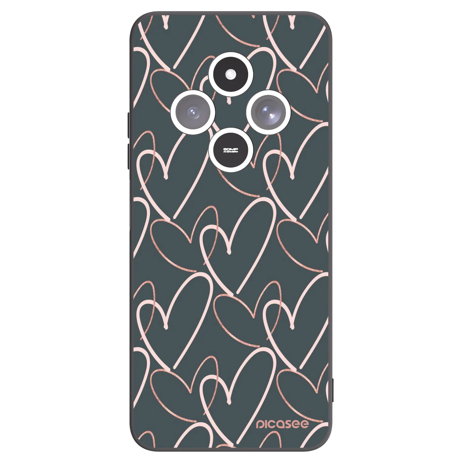 Picasee fekete szilikon tok az alábbi mobiltelefonokra Xiaomi Redmi 14C - Lots of love