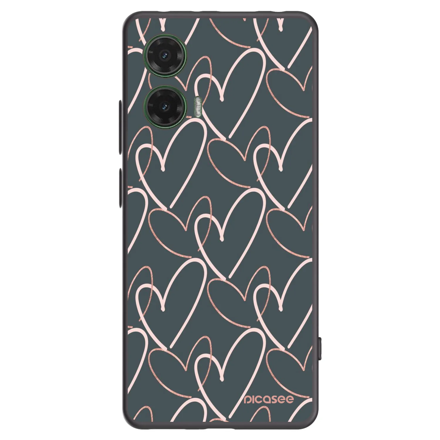 Picasee fekete szilikon tok az alábbi mobiltelefonokra Motorola Moto G35 5G - Lots of love
