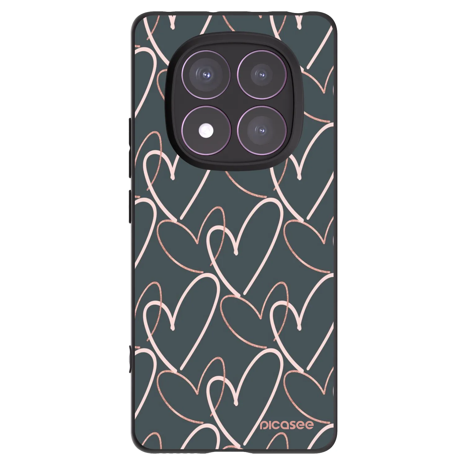 Picasee fekete szilikon tok az alábbi mobiltelefonokra Xiaomi Redmi Note 14 Pro 4G - Lots of love