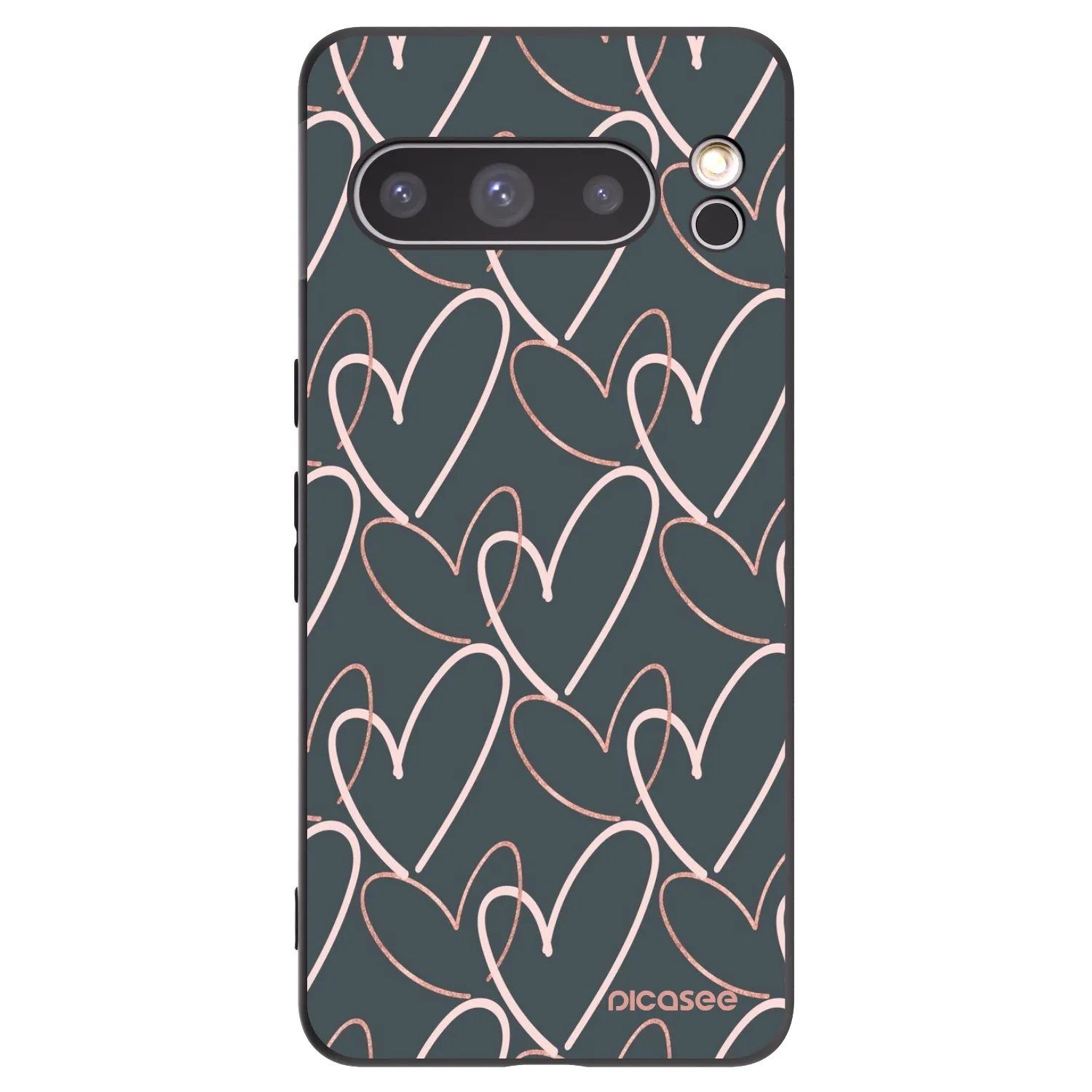 Picasee fekete szilikon tok az alábbi mobiltelefonokra Google Pixel 8 Pro - Lots of love