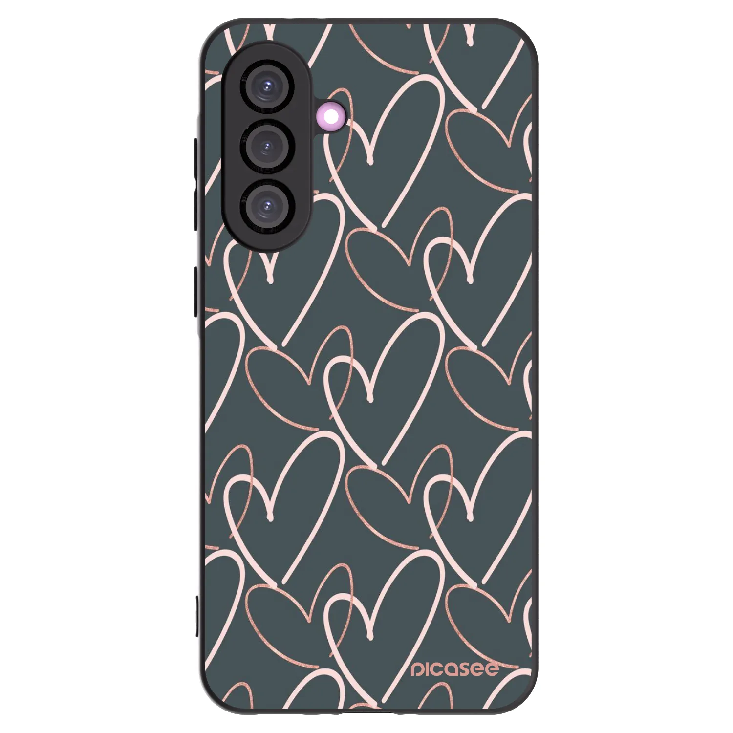 Picasee fekete szilikon tok az alábbi mobiltelefonokra Samsung Galaxy A56 5G A566B - Lots of love