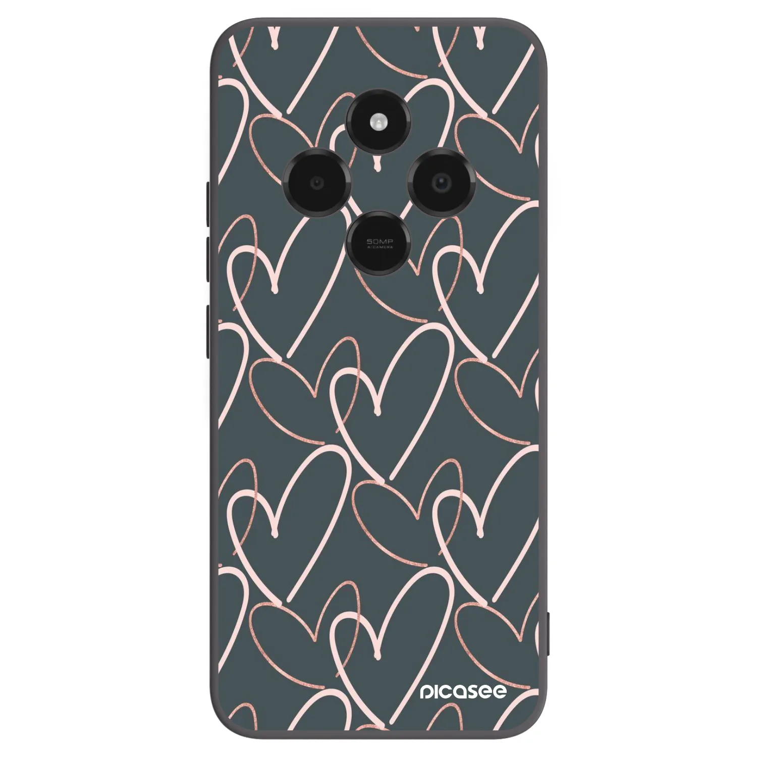 Picasee fekete szilikon tok az alábbi mobiltelefonokra Xiaomi Poco C75 - Lots of love