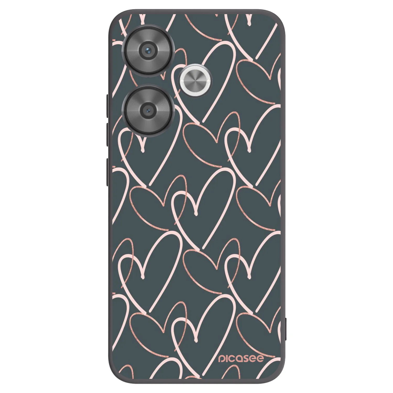 Picasee fekete szilikon tok az alábbi mobiltelefonokra Xiaomi Poco F6 - Lots of love