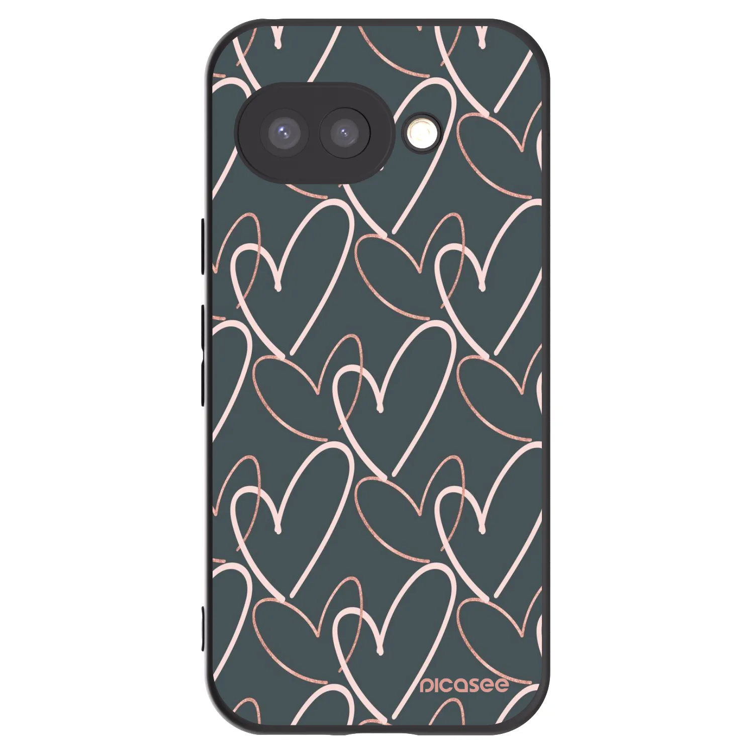 Picasee fekete szilikon tok az alábbi mobiltelefonokra Google Pixel 9a - Lots of love