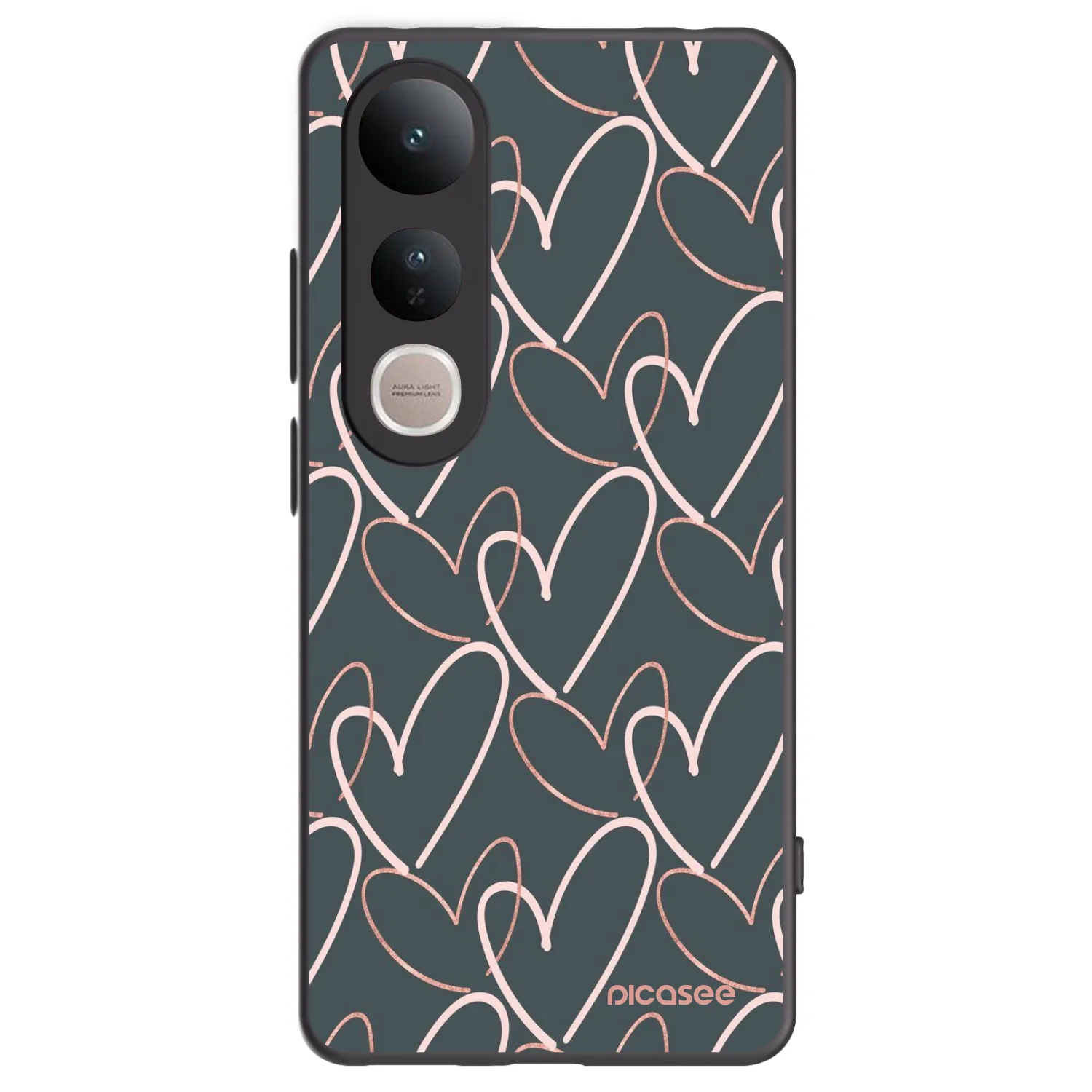 Picasee fekete szilikon tok az alábbi mobiltelefonokra Vivo V50 Lite 5G - Lots of love