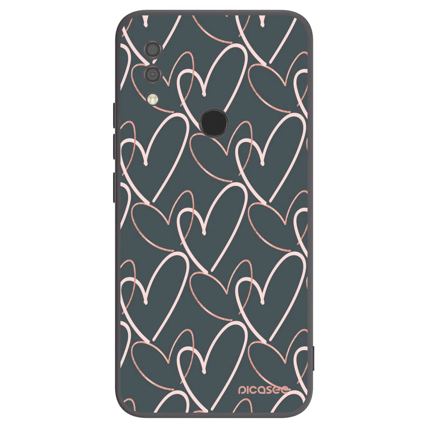 Picasee fekete szilikon tok az alábbi mobiltelefonokra Xiaomi Redmi 7 - Lots of love