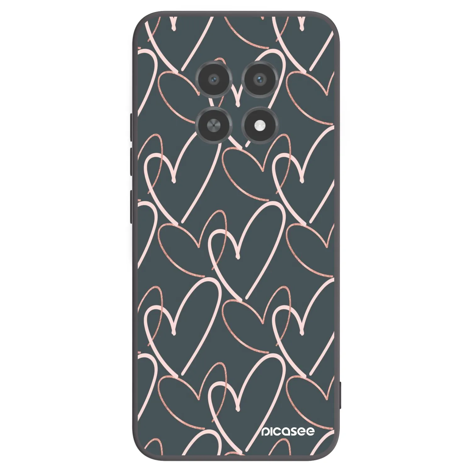 Picasee fekete szilikon tok az alábbi mobiltelefonokra Realme 12X - Lots of love