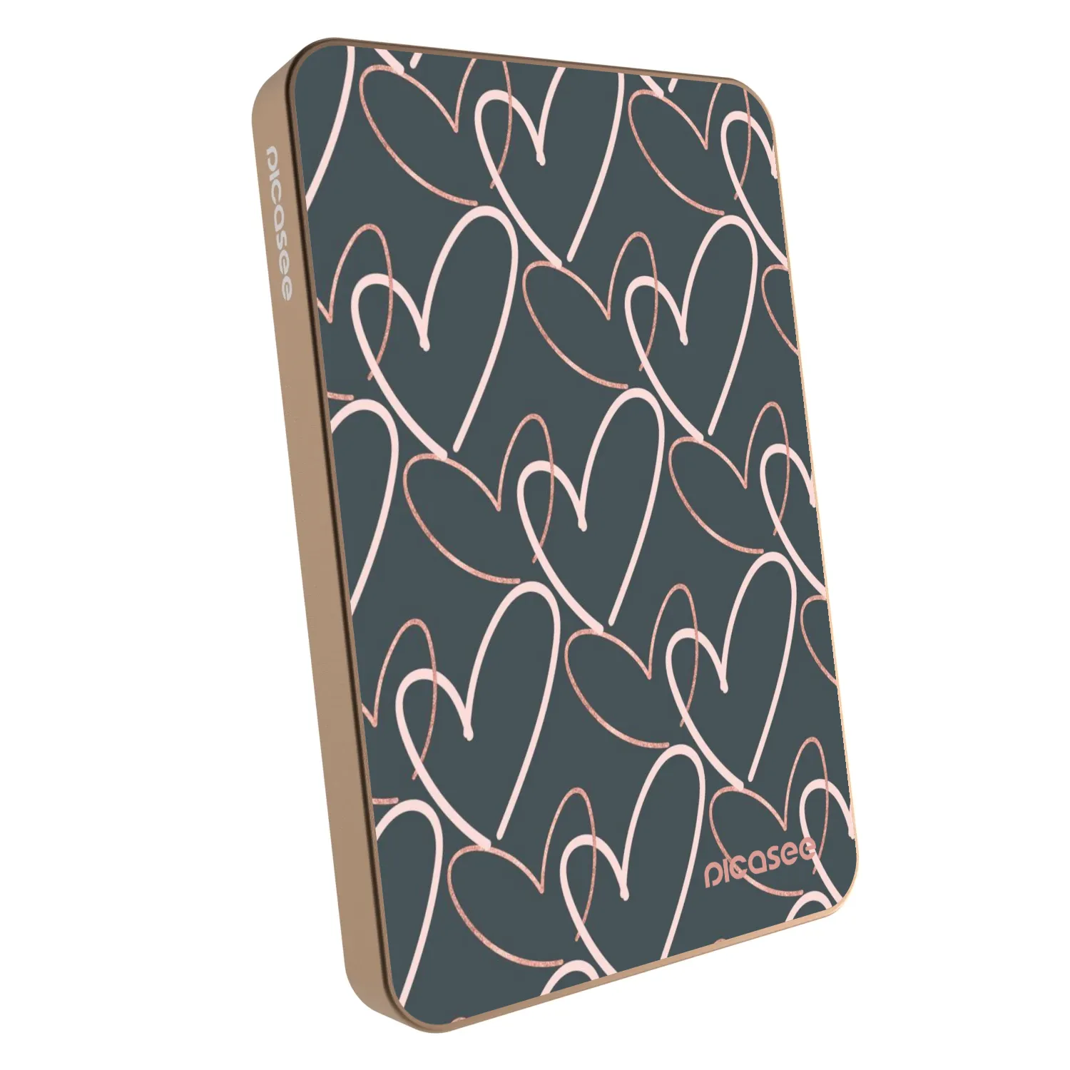 Picasee Powerbank MagSafe 5 000 mAh Aranysárga - Lots of love