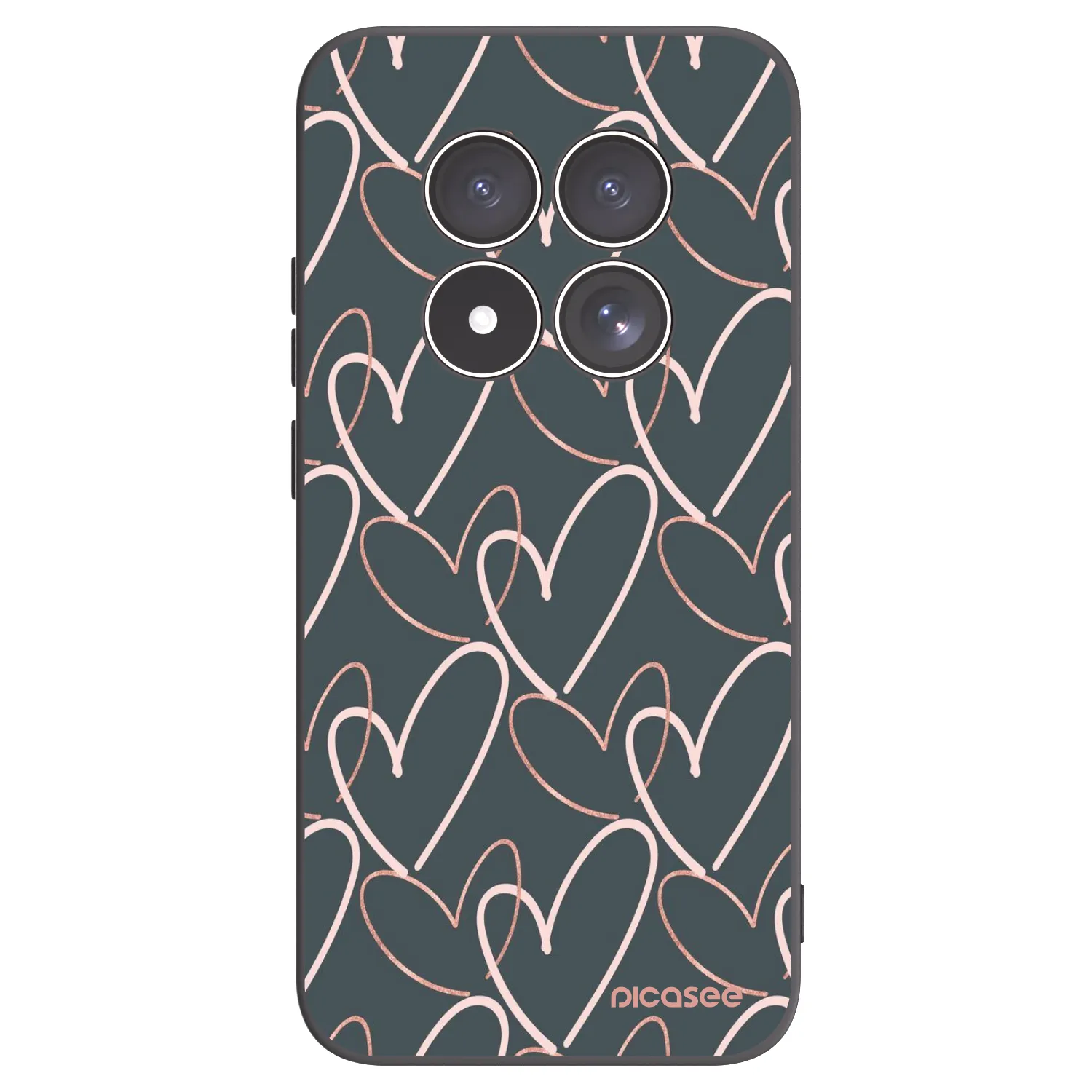 Picasee fekete szilikon tok az alábbi mobiltelefonokra Xiaomi Redmi Note 15 Pro 4G - Lots of love