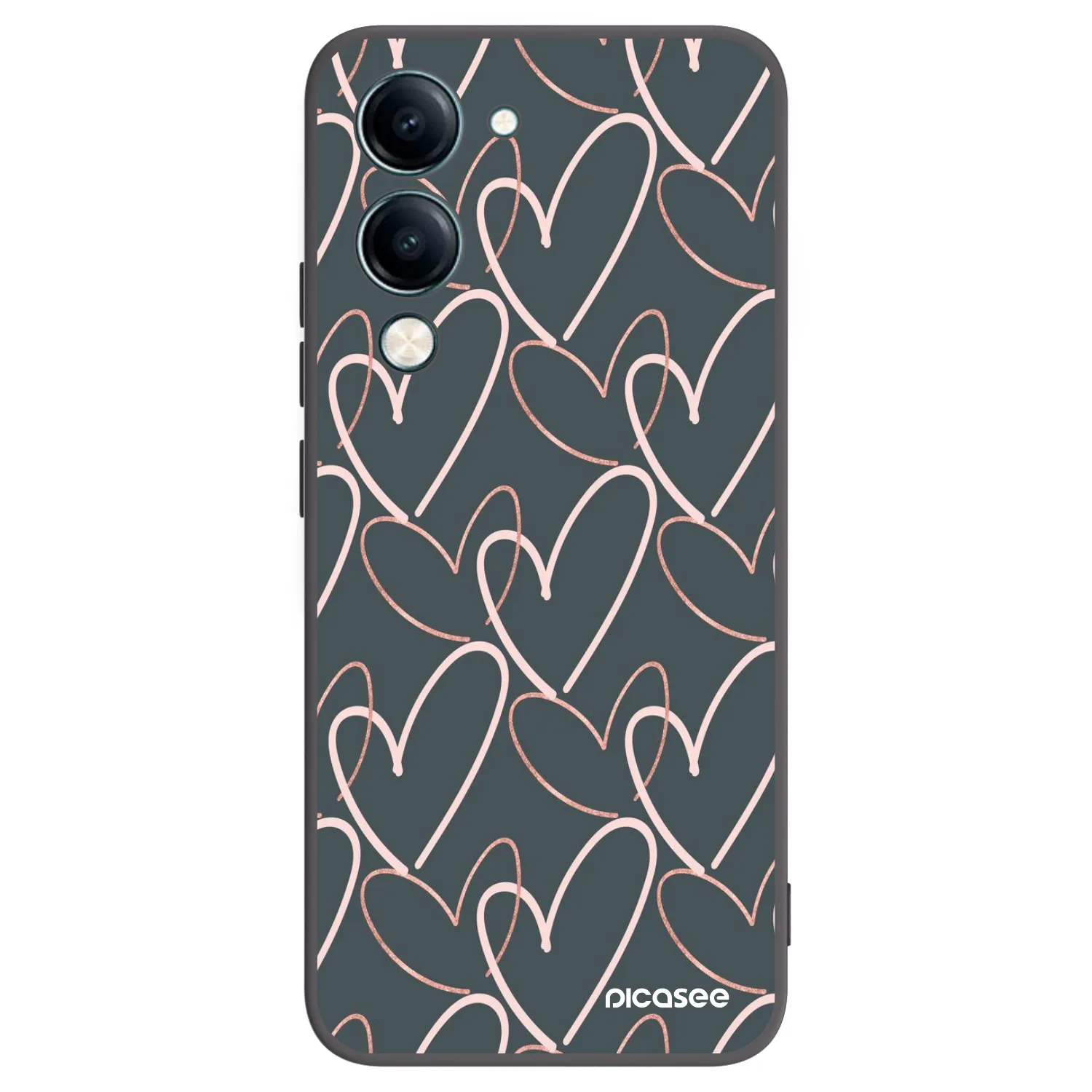 Picasee fekete szilikon tok az alábbi mobiltelefonokra Vivo Y29s 5G - Lots of love