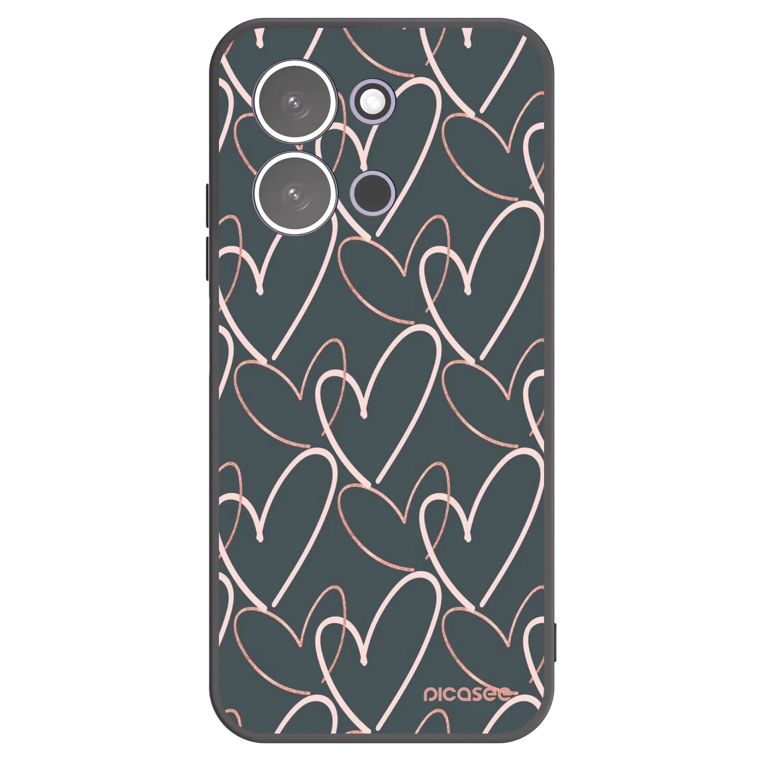 Picasee fekete szilikon tok az alábbi mobiltelefonokra Xiaomi Redmi 15C 5G - Lots of love