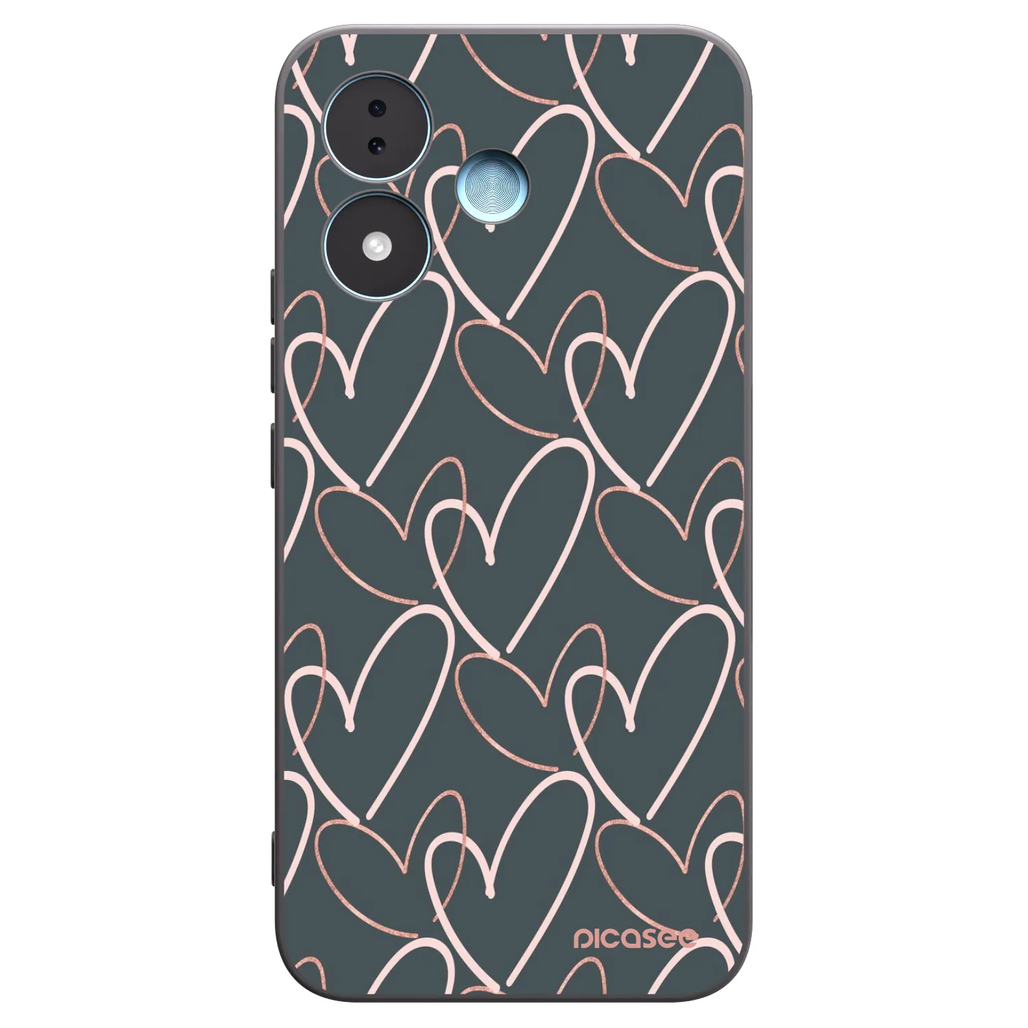 Picasee fekete szilikon tok az alábbi mobiltelefonokra Xiaomi Redmi Note 17 5G - Lots of love