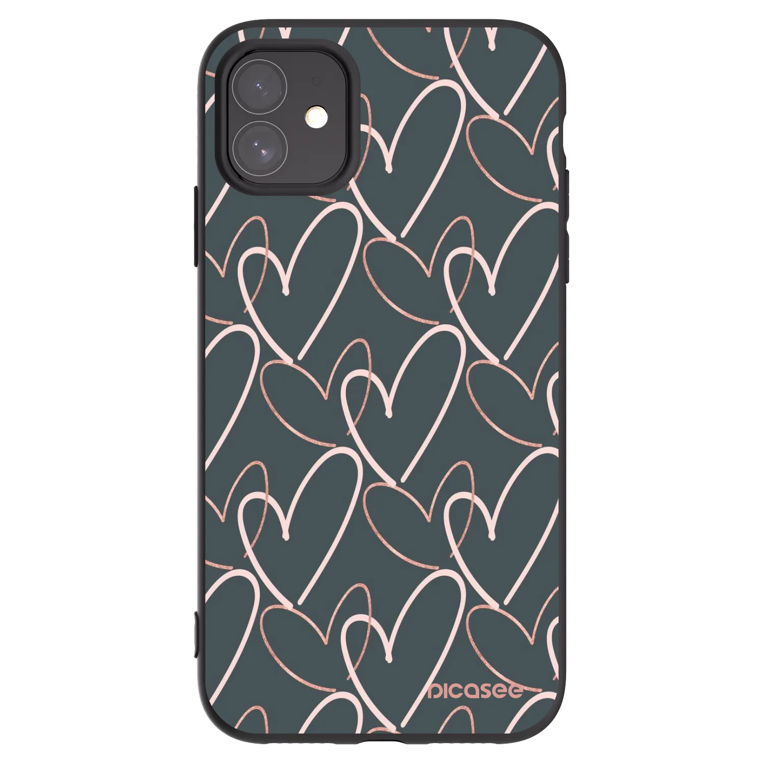 Picasee fekete szilikon tok az alábbi mobiltelefonokra Apple iPhone 11 - Lots of love