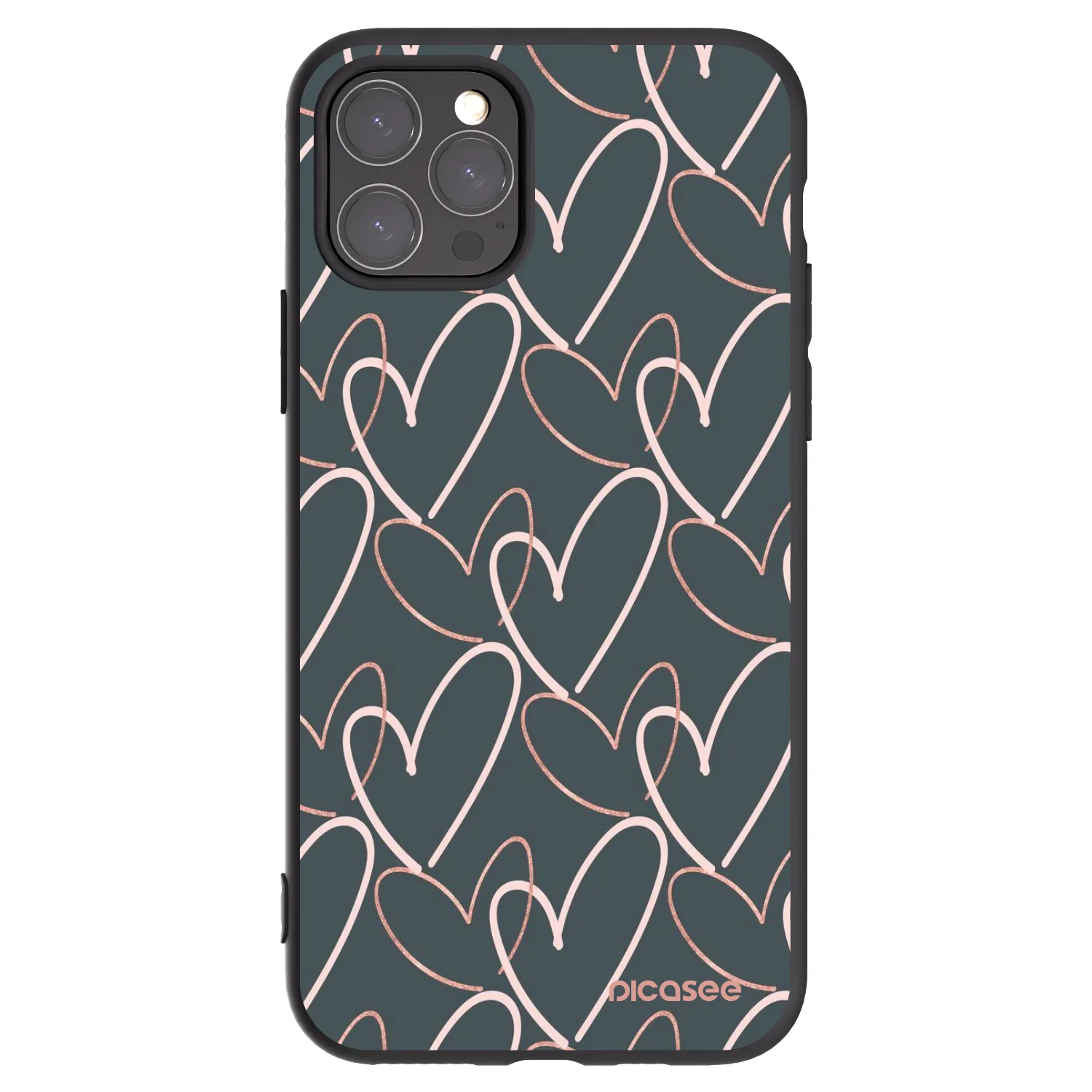Picasee fekete szilikon tok az alábbi mobiltelefonokra Apple iPhone 11 Pro - Lots of love