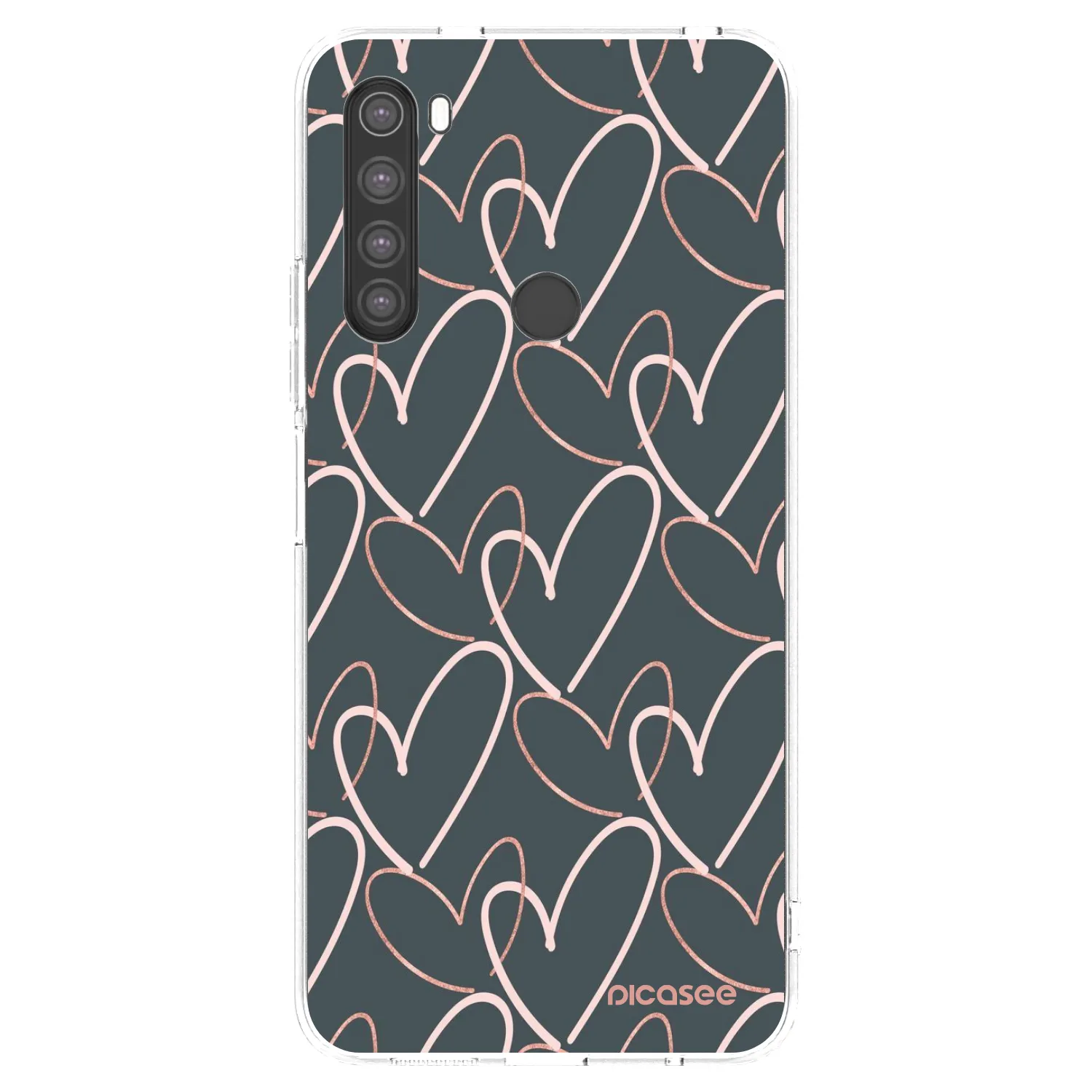 Picasee átlátszó szilikon tok az alábbi mobiltelefonokra Xiaomi Redmi Note 8 - Lots of love