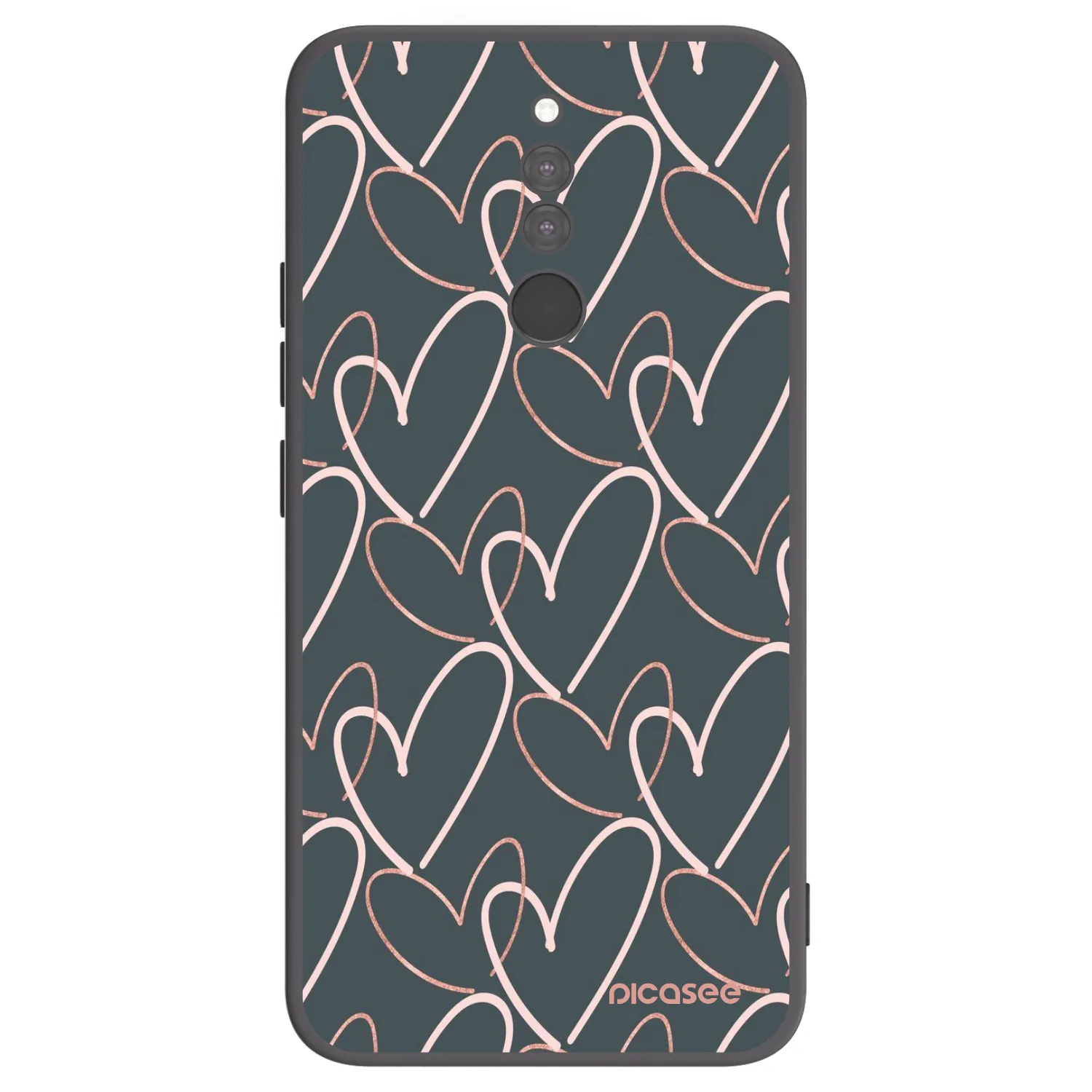 Picasee fekete szilikon tok az alábbi mobiltelefonokra Xiaomi Redmi 8 - Lots of love