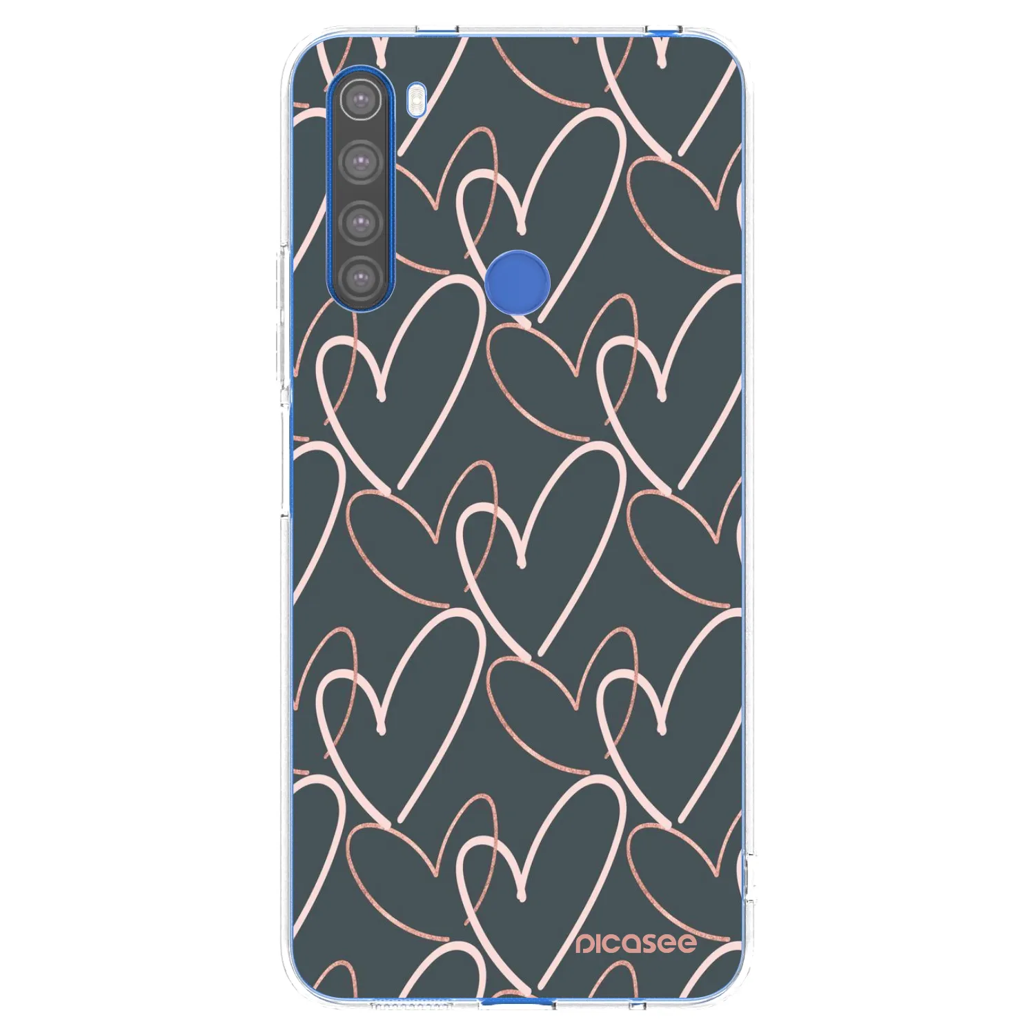 Picasee átlátszó szilikon tok az alábbi mobiltelefonokra Xiaomi Redmi Note 8T - Lots of love