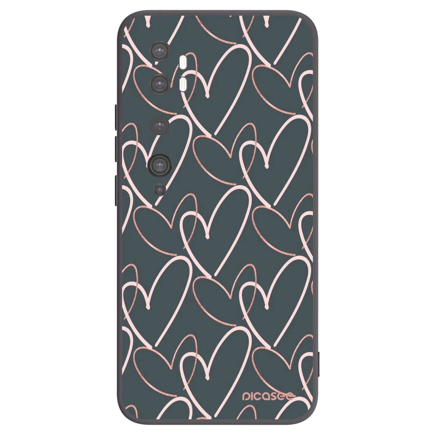 Picasee fekete szilikon tok az alábbi mobiltelefonokra Xiaomi Mi Note 10 (Pro) - Lots of love
