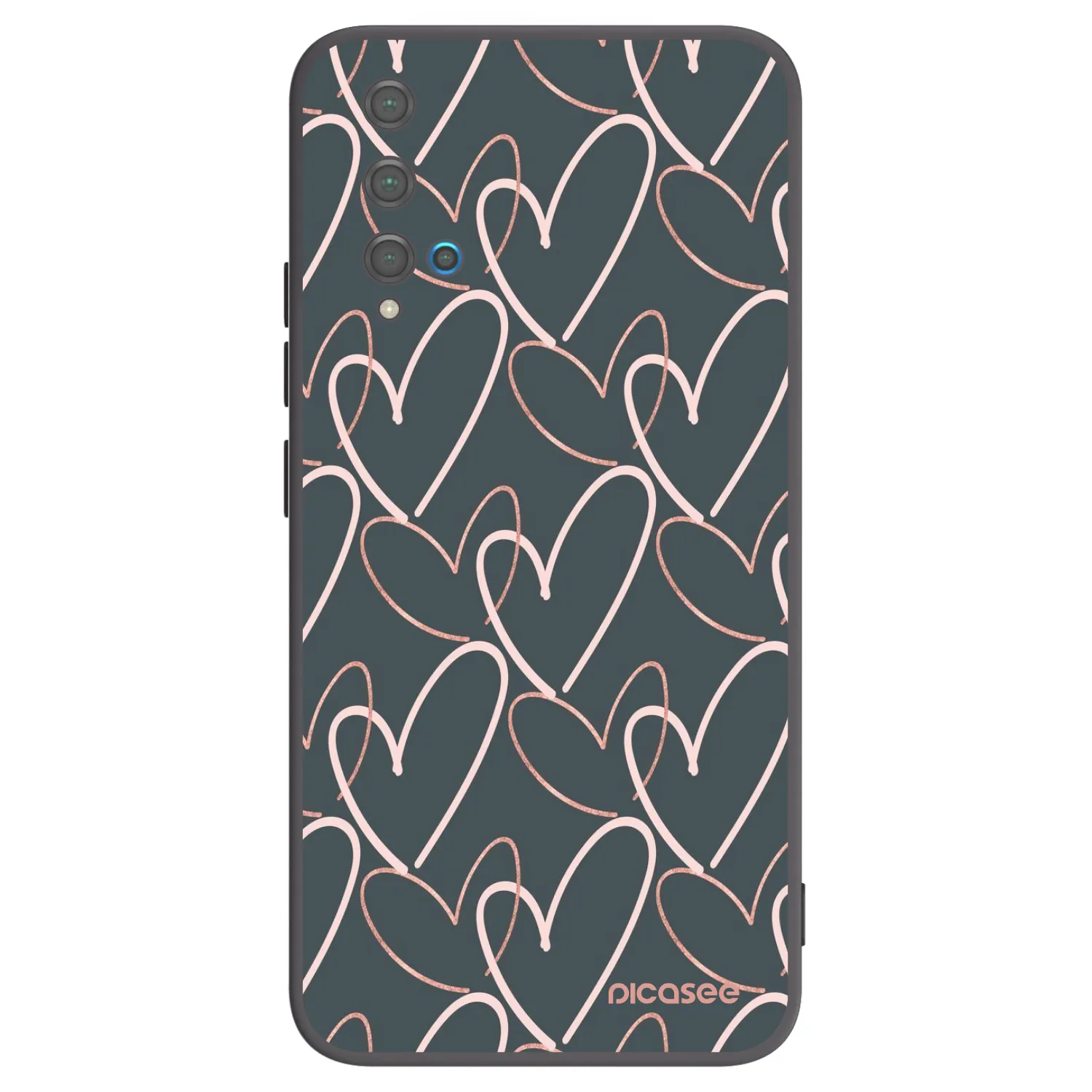 Picasee fekete szilikon tok az alábbi mobiltelefonokra Huawei Nova 5T - Lots of love