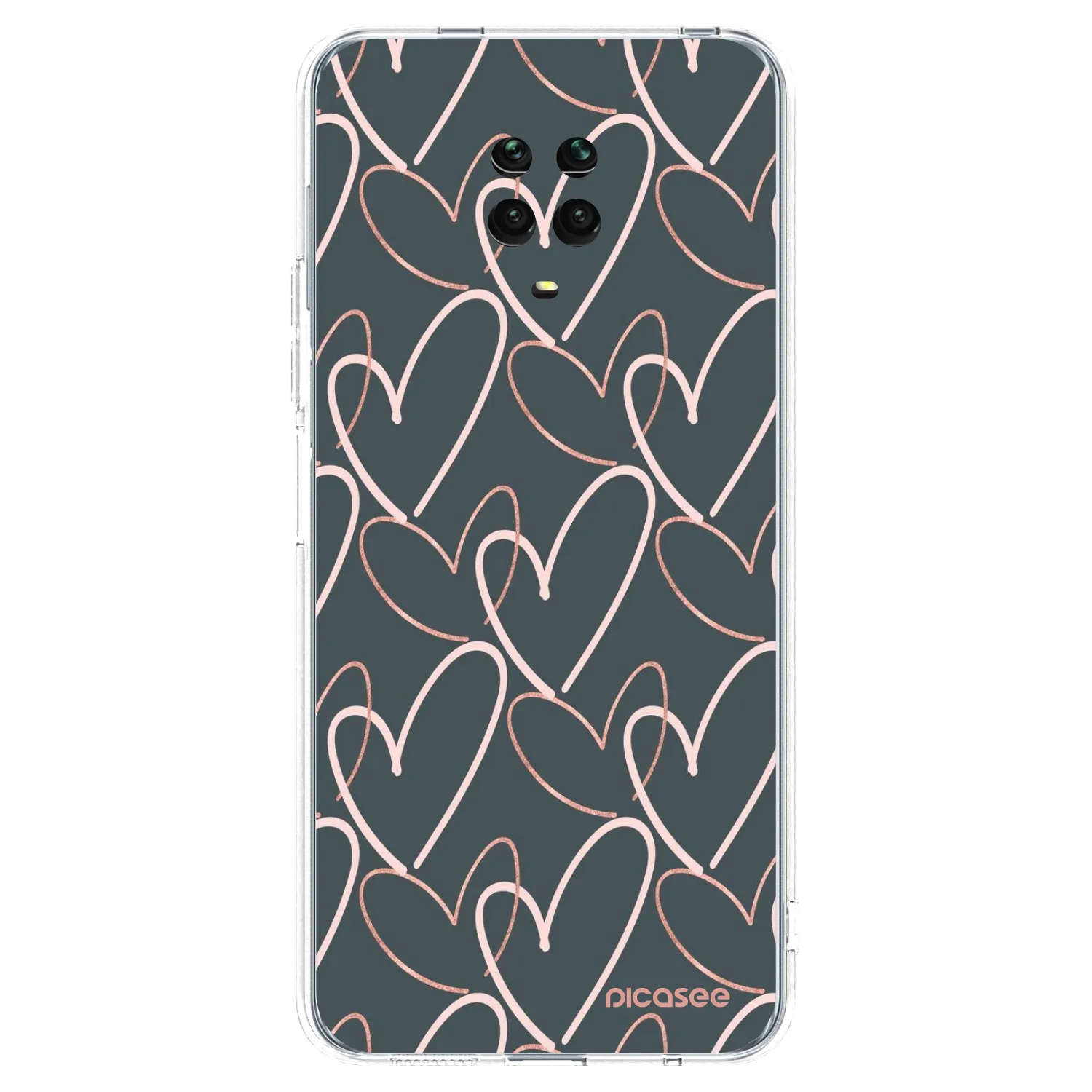 Picasee átlátszó szilikon tok az alábbi mobiltelefonokra Xiaomi Redmi Note 9 Pro - Lots of love