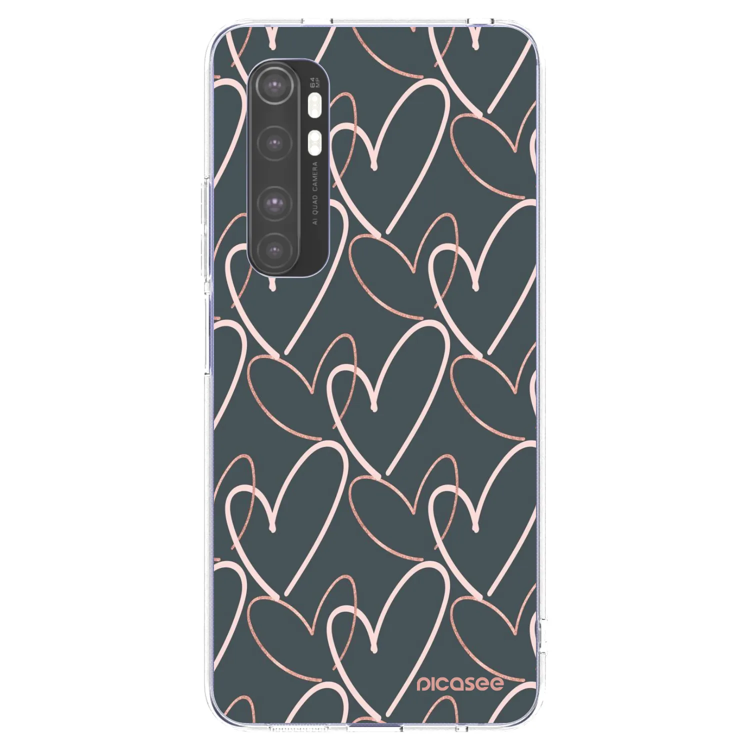 Picasee átlátszó szilikon tok az alábbi mobiltelefonokra Xiaomi Mi Note 10 Lite - Lots of love