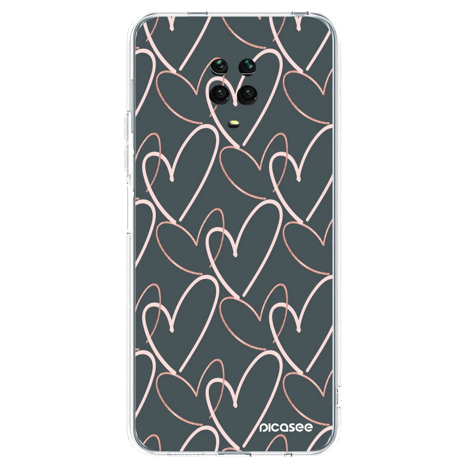 Picasee átlátszó szilikon tok az alábbi mobiltelefonokra Xiaomi Redmi Note 9S - Lots of love