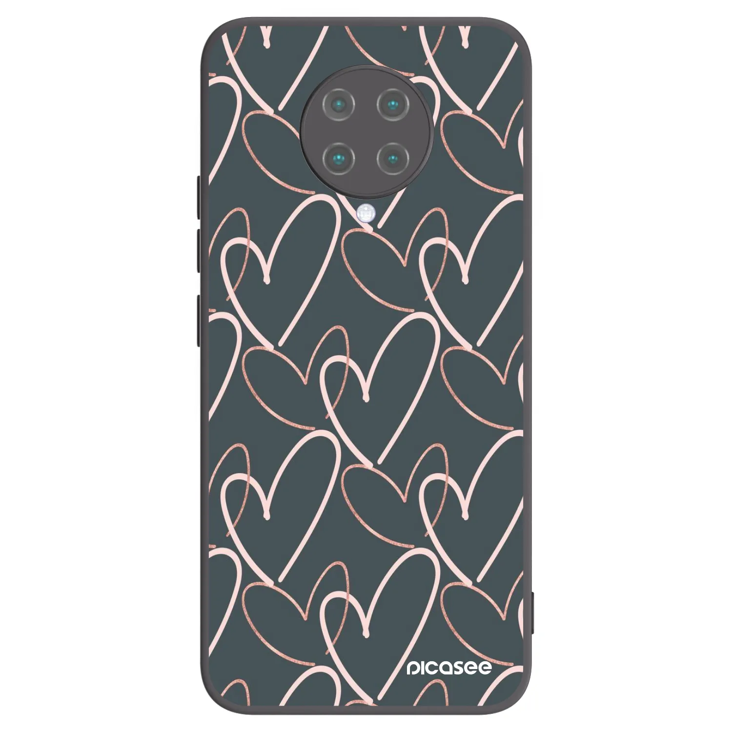 Picasee fekete szilikon tok az alábbi mobiltelefonokra Xiaomi Poco F2 Pro - Lots of love