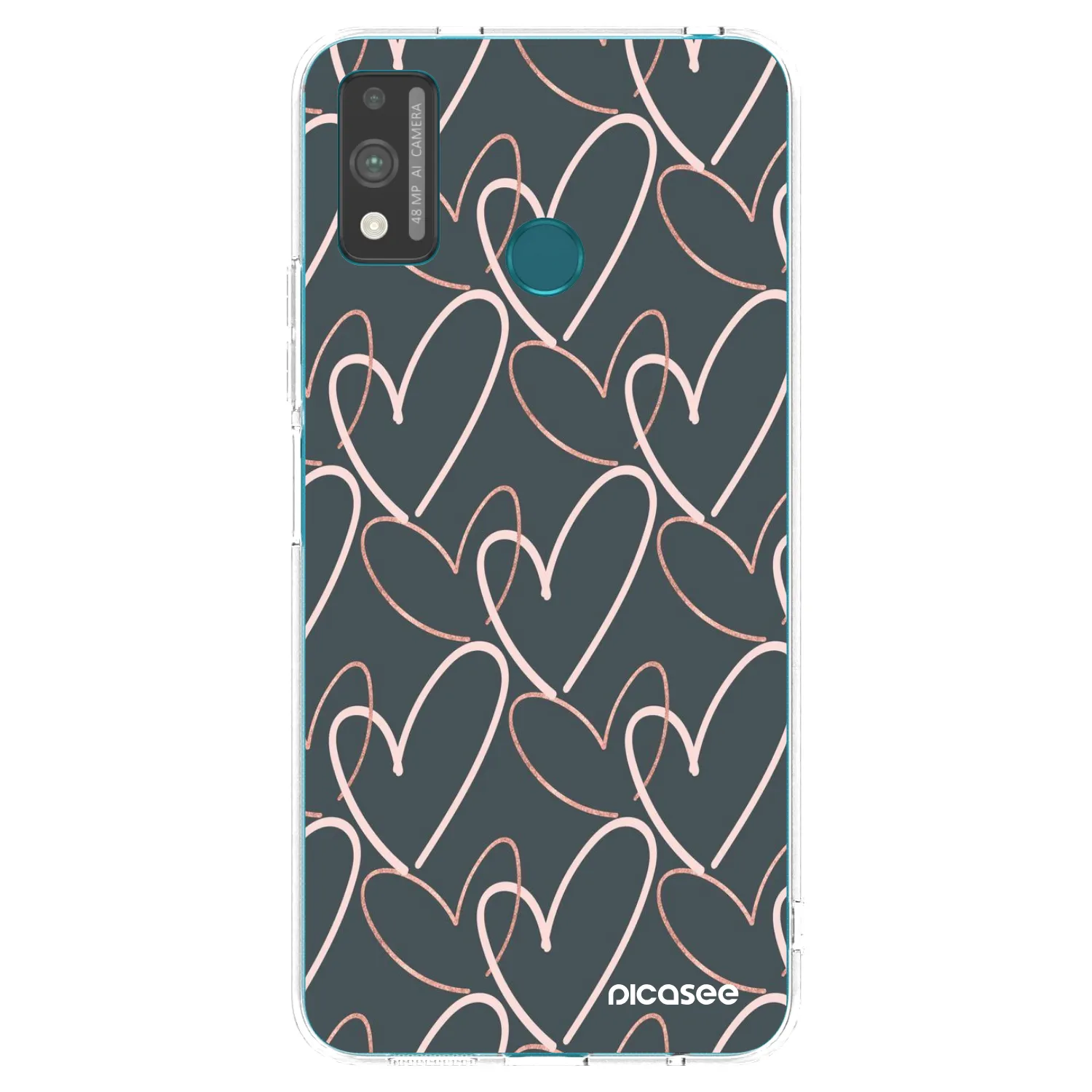 Picasee átlátszó szilikon tok az alábbi mobiltelefonokra Honor 9X Lite - Lots of love