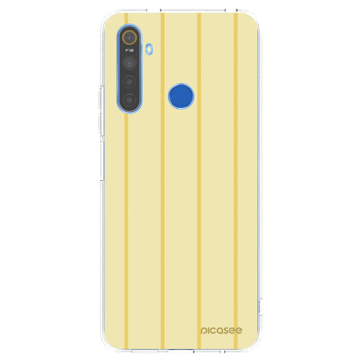 Picasee átlátszó szilikon tok az alábbi mobiltelefonokra Realme 5 - Liquid sunshine