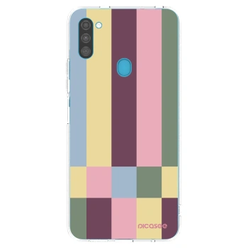 Picasee átlátszó szilikon tok az alábbi mobiltelefonokra Samsung Galaxy M11 - Lobby tiles