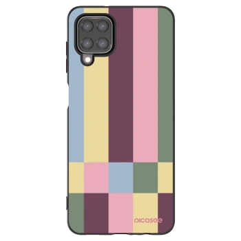 Picasee fekete szilikon tok az alábbi mobiltelefonokra Samsung Galaxy M12 M127F - Lobby tiles